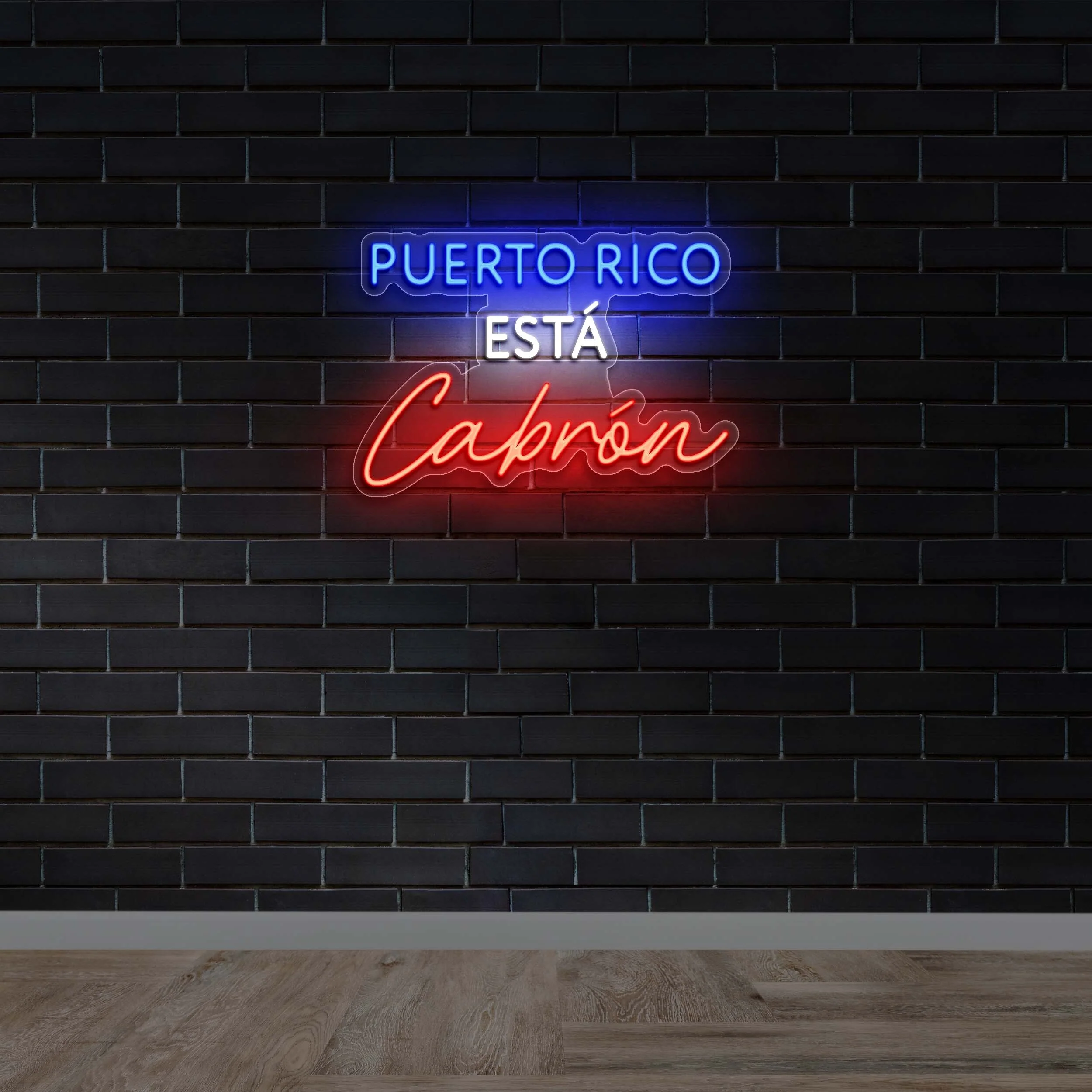 Puerto Rico Está Cabrón – Premium Neon Artwork