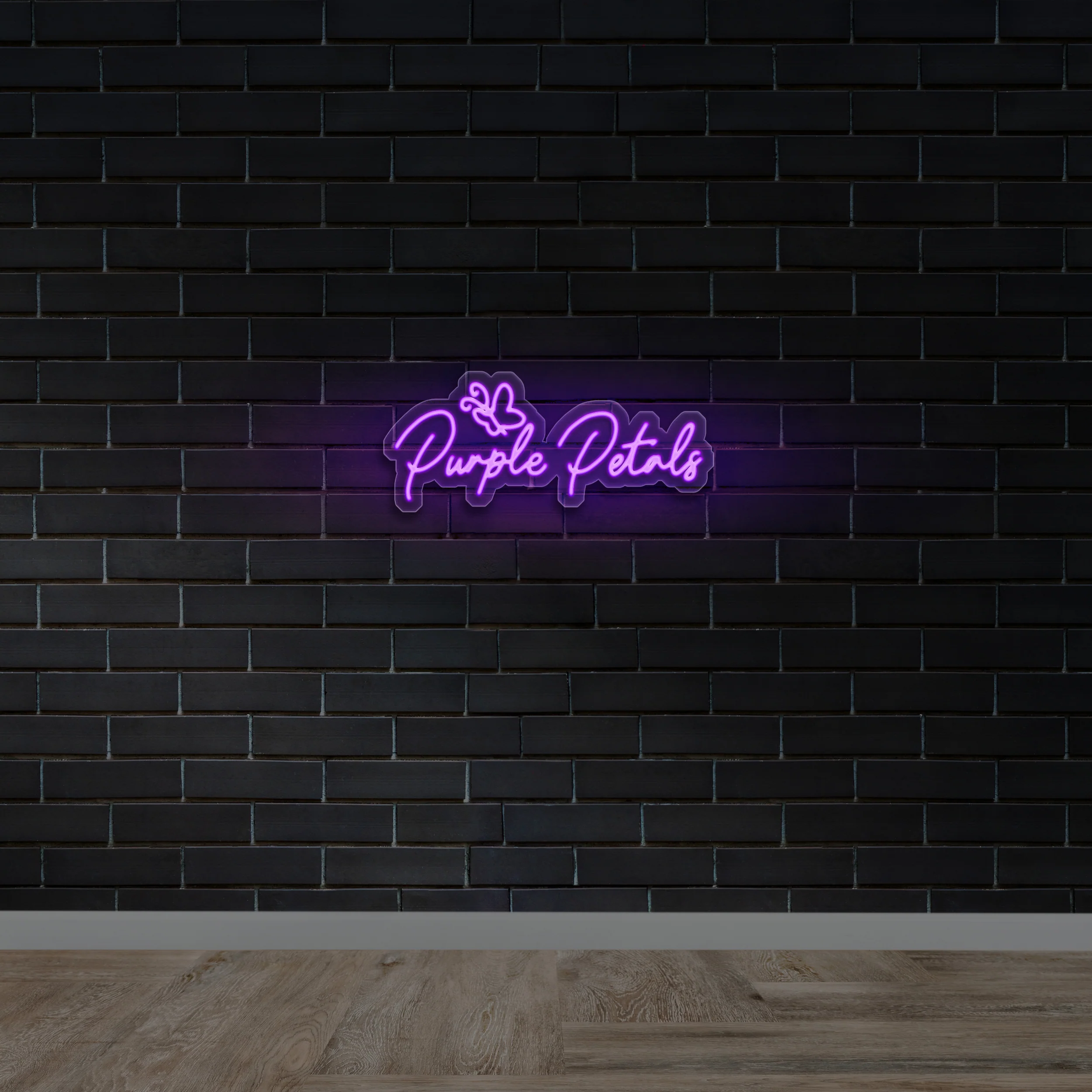 PURPLE PETALS - Premium Neon Artwork