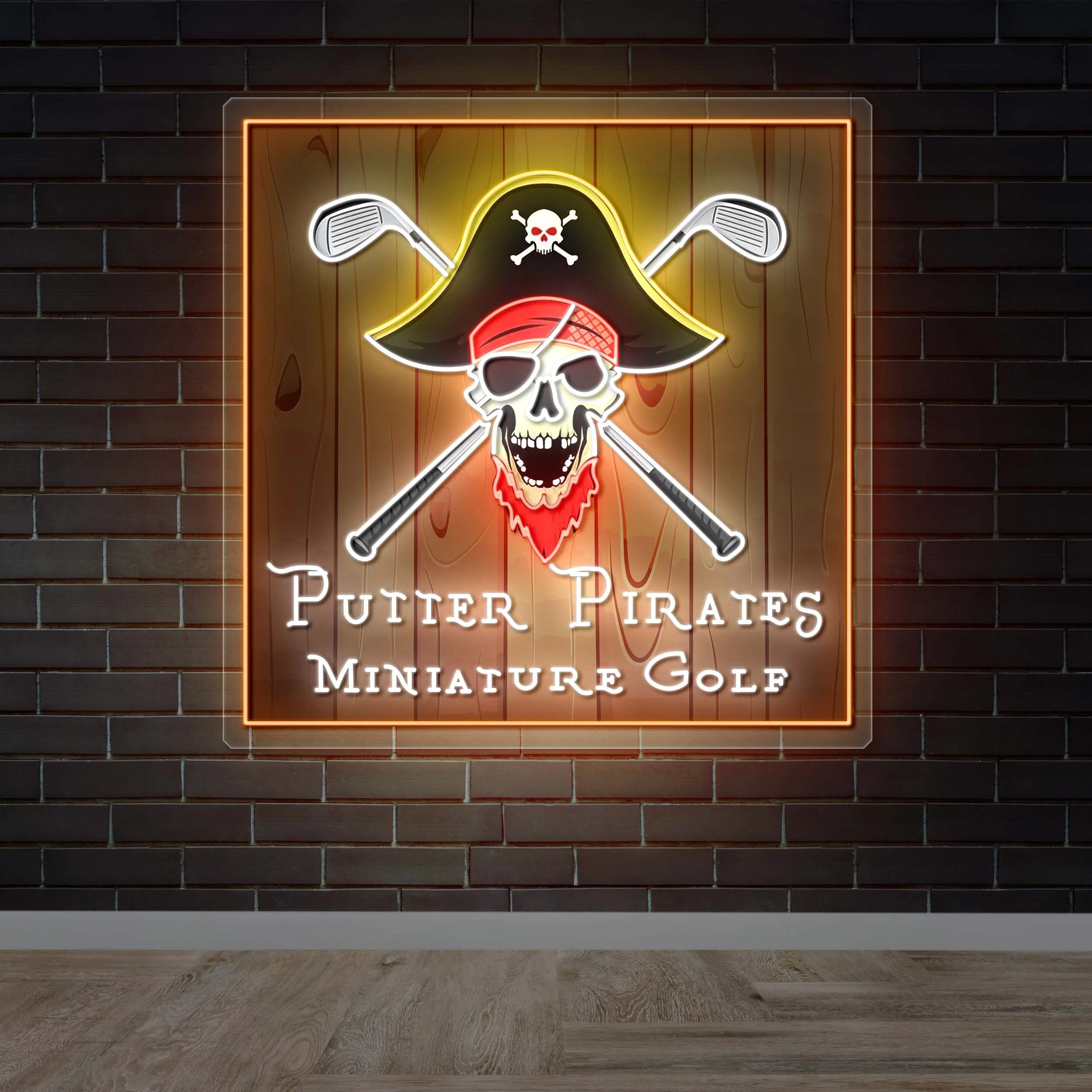 PUTTER PIRATES MINIATURE GOLF | 2nd Version - Premium Neon Artwork