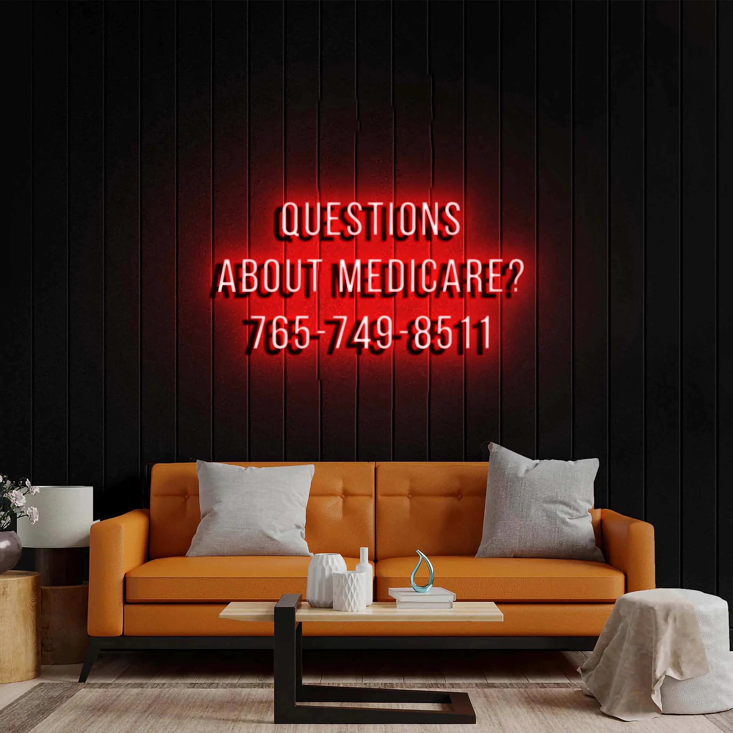 QUESTIONS ABOUT MEDICARE - Premium Neon Artwork