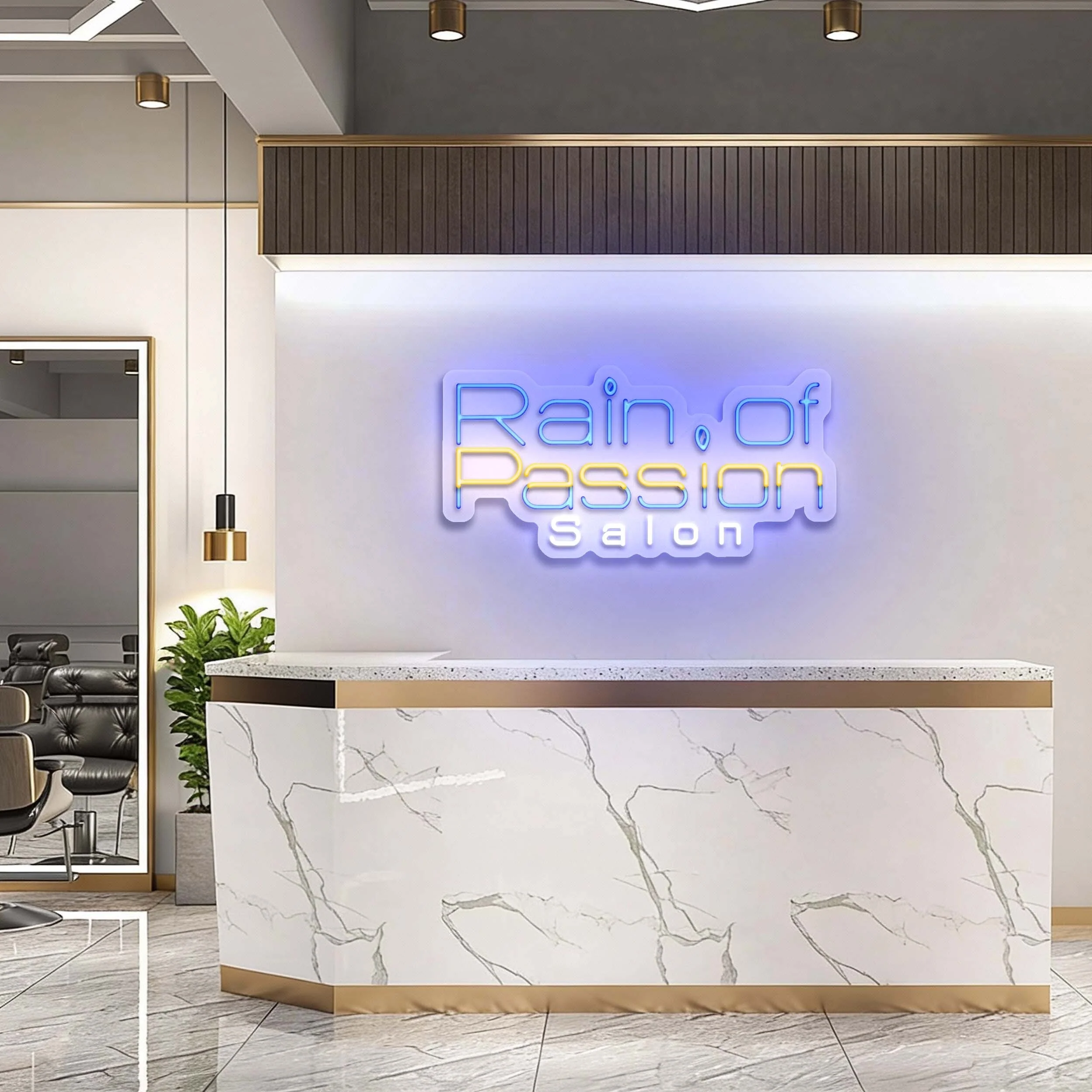 Rain of Passion Salon - Premium Neon Artwork