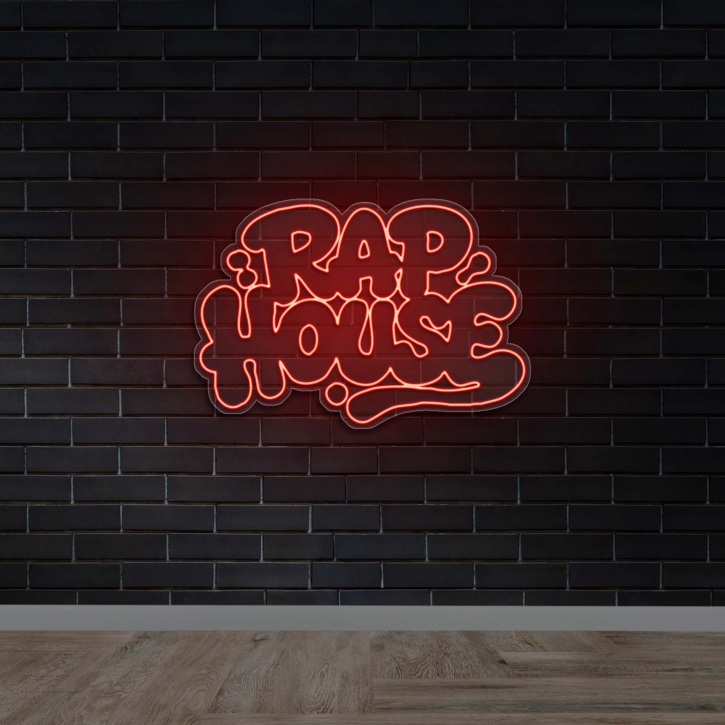 RAP HOUSE - Premium Neon Artwork