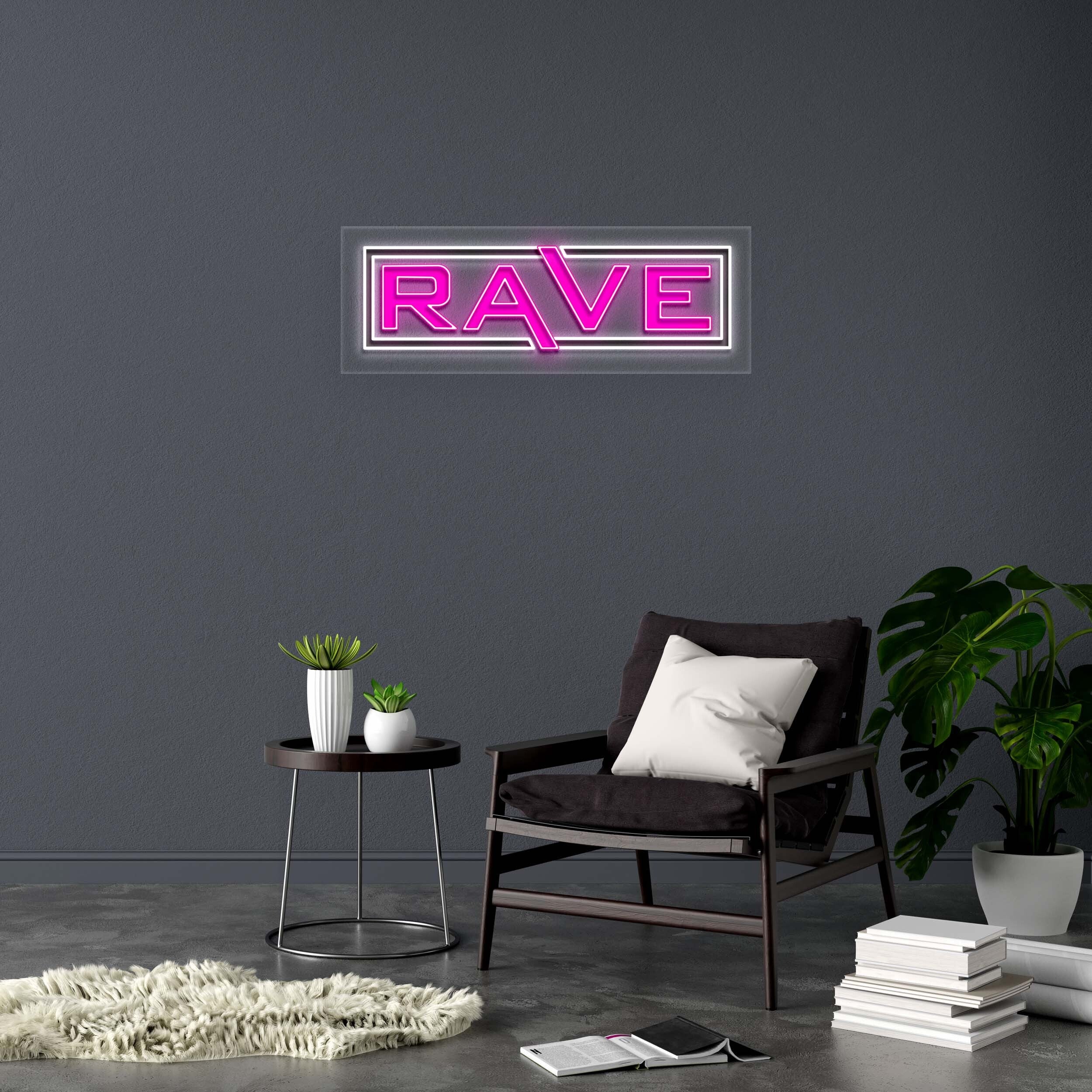 RAVE - Premium Neon Artwork