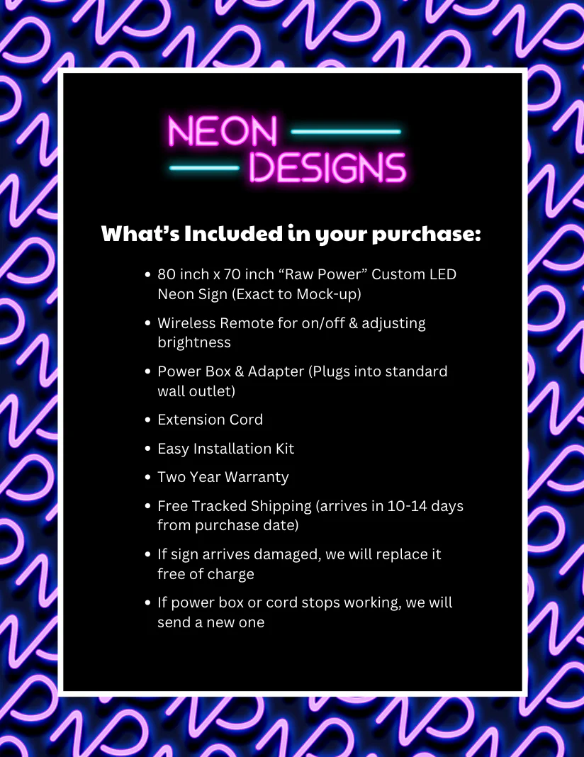Raw Power - Premium Neon Artwork - Image 2