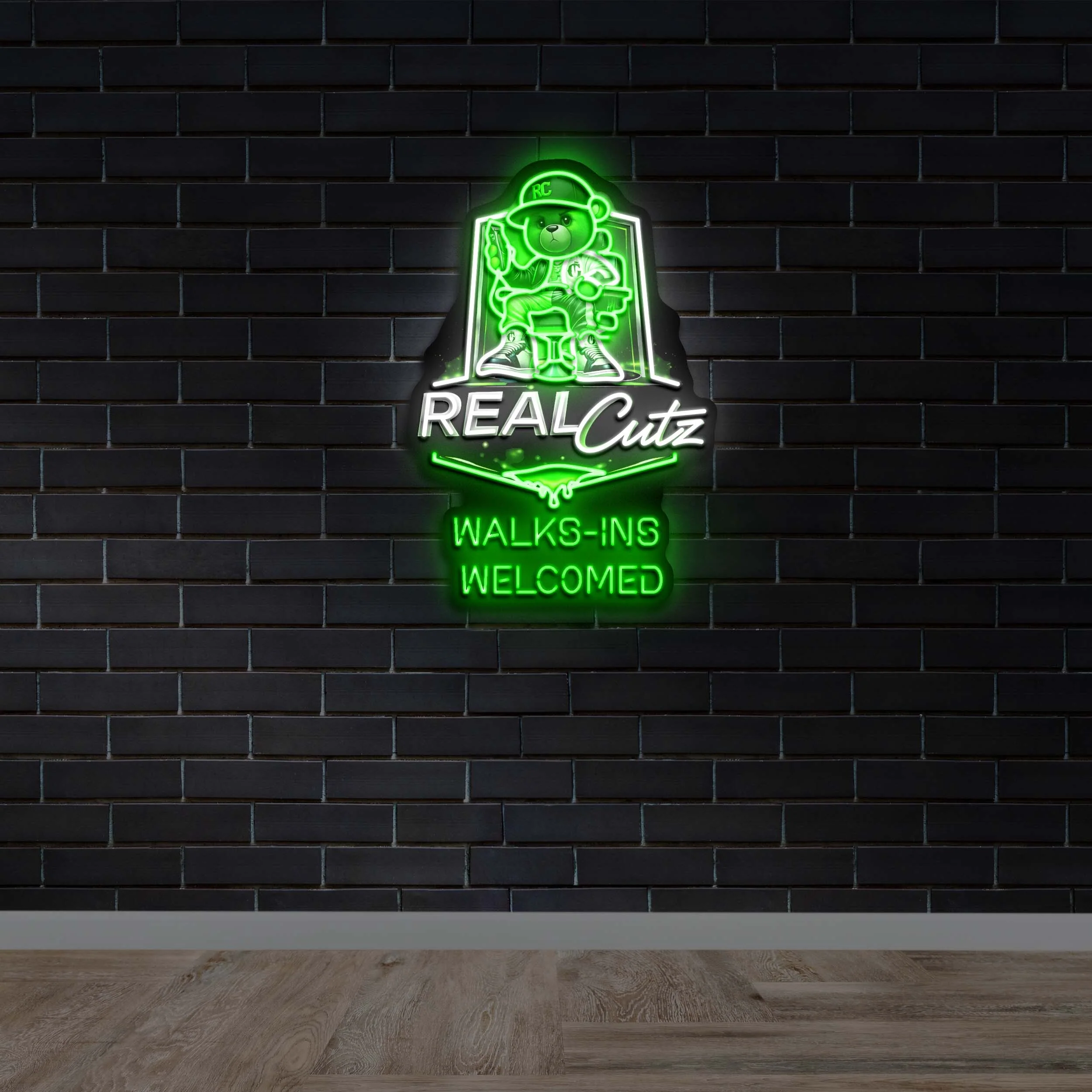 Real Cutz - Premium Neon Artwork