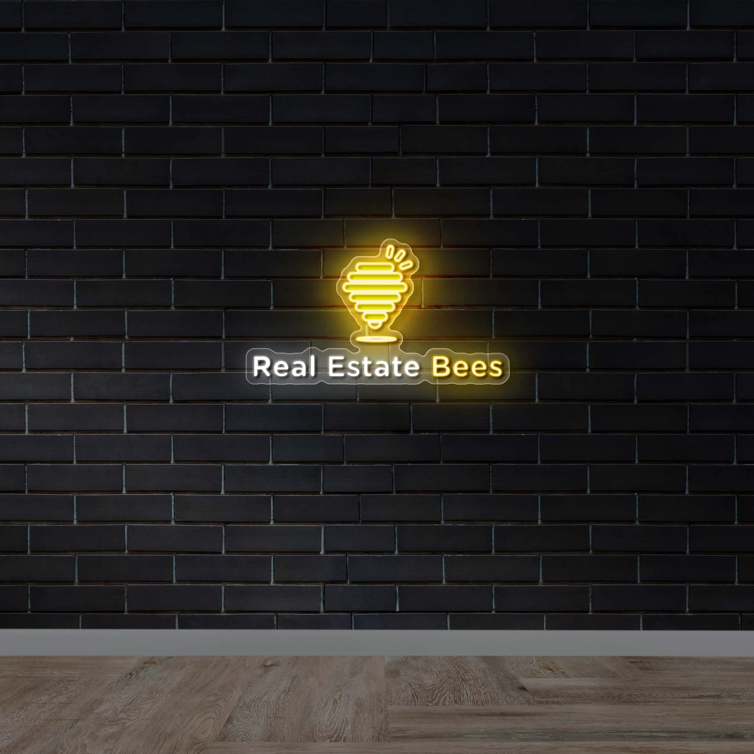 Real Estate Bees - Premium Neon Artwork