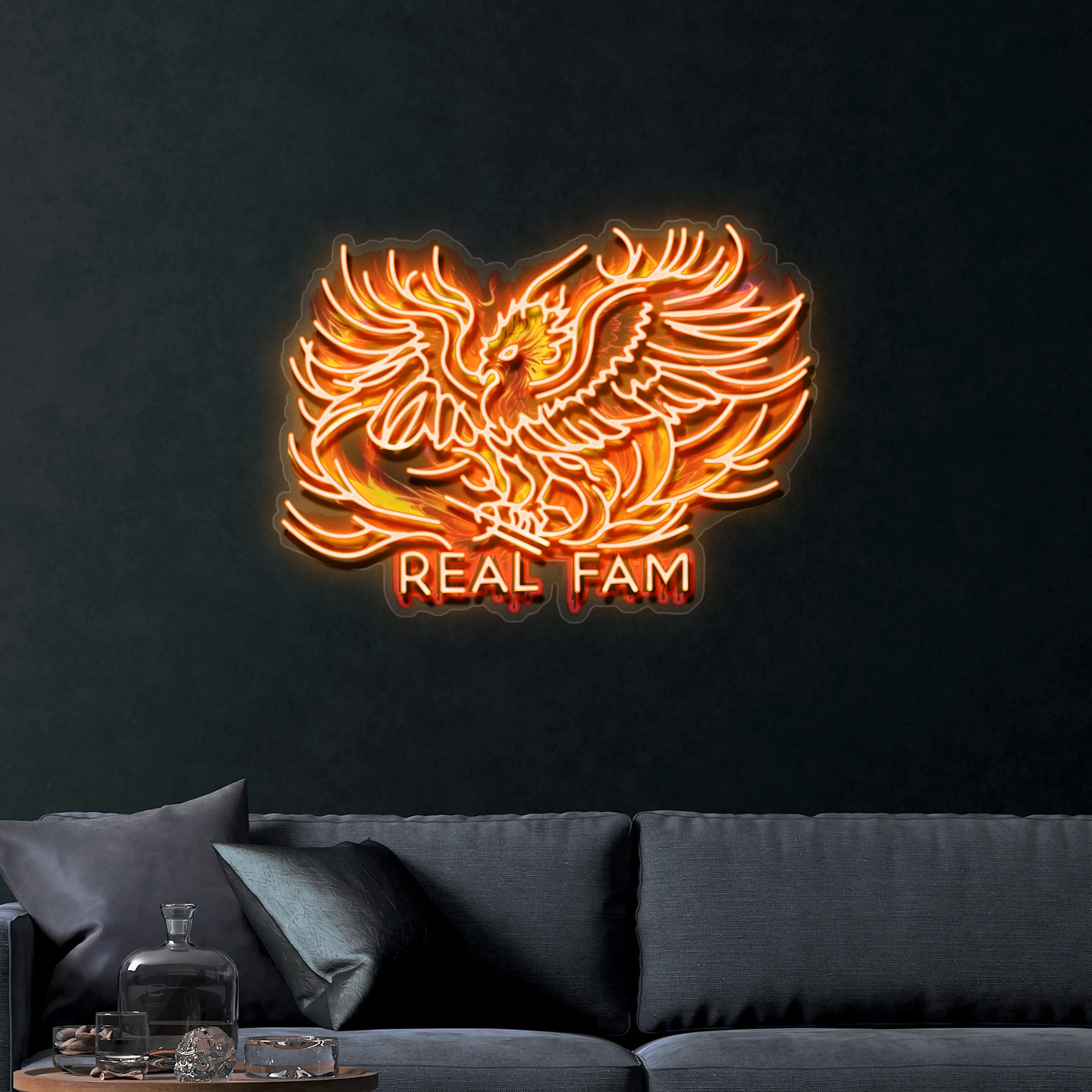 Real Fam – Premium Neon Artwork