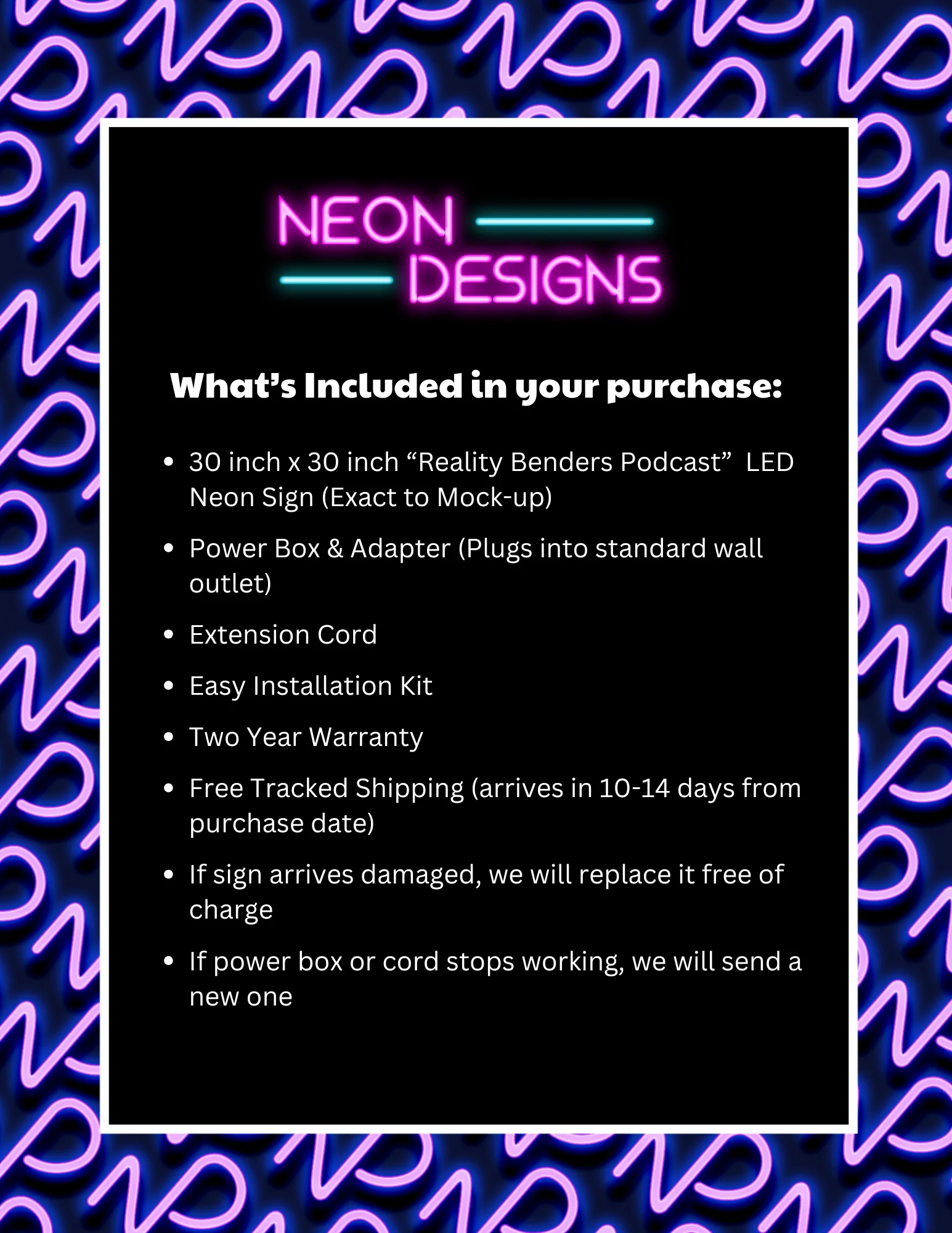 Reality Benders Podcast - Premium Neon Artwork - Image 2