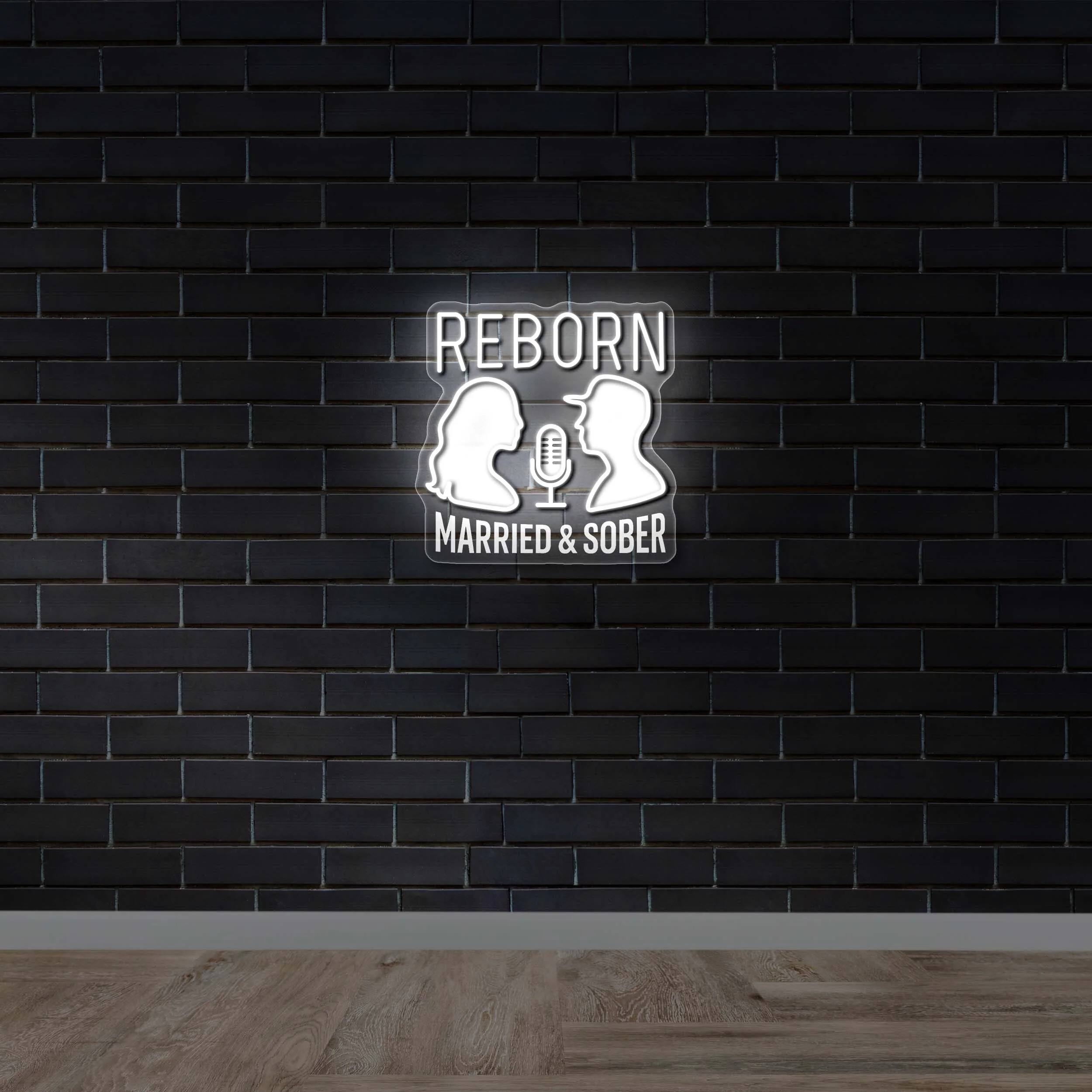 Reborn Married & Sober – Premium Neon Artwork