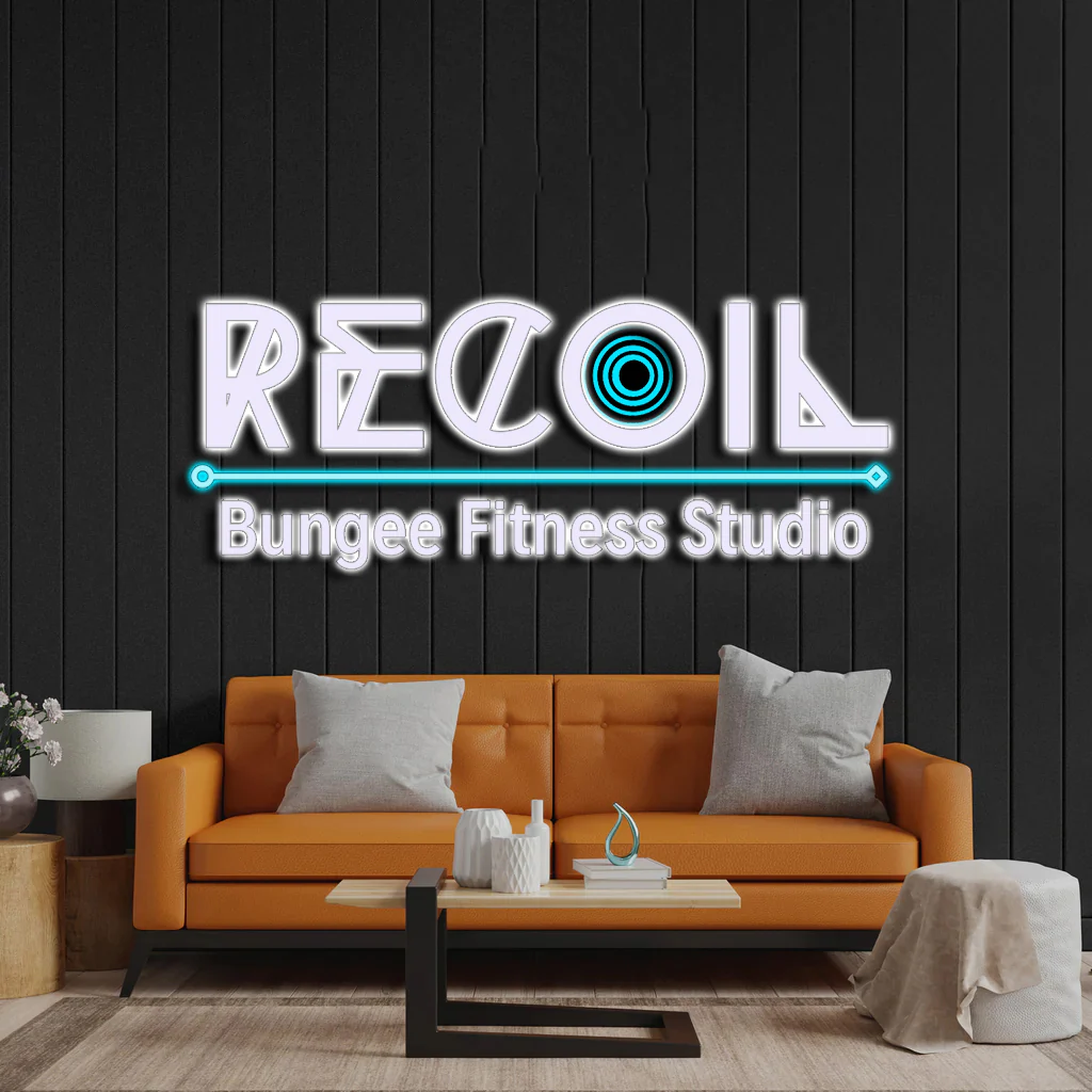 RECOIL Bungee Fitness Studio - Premium Neon Artwork