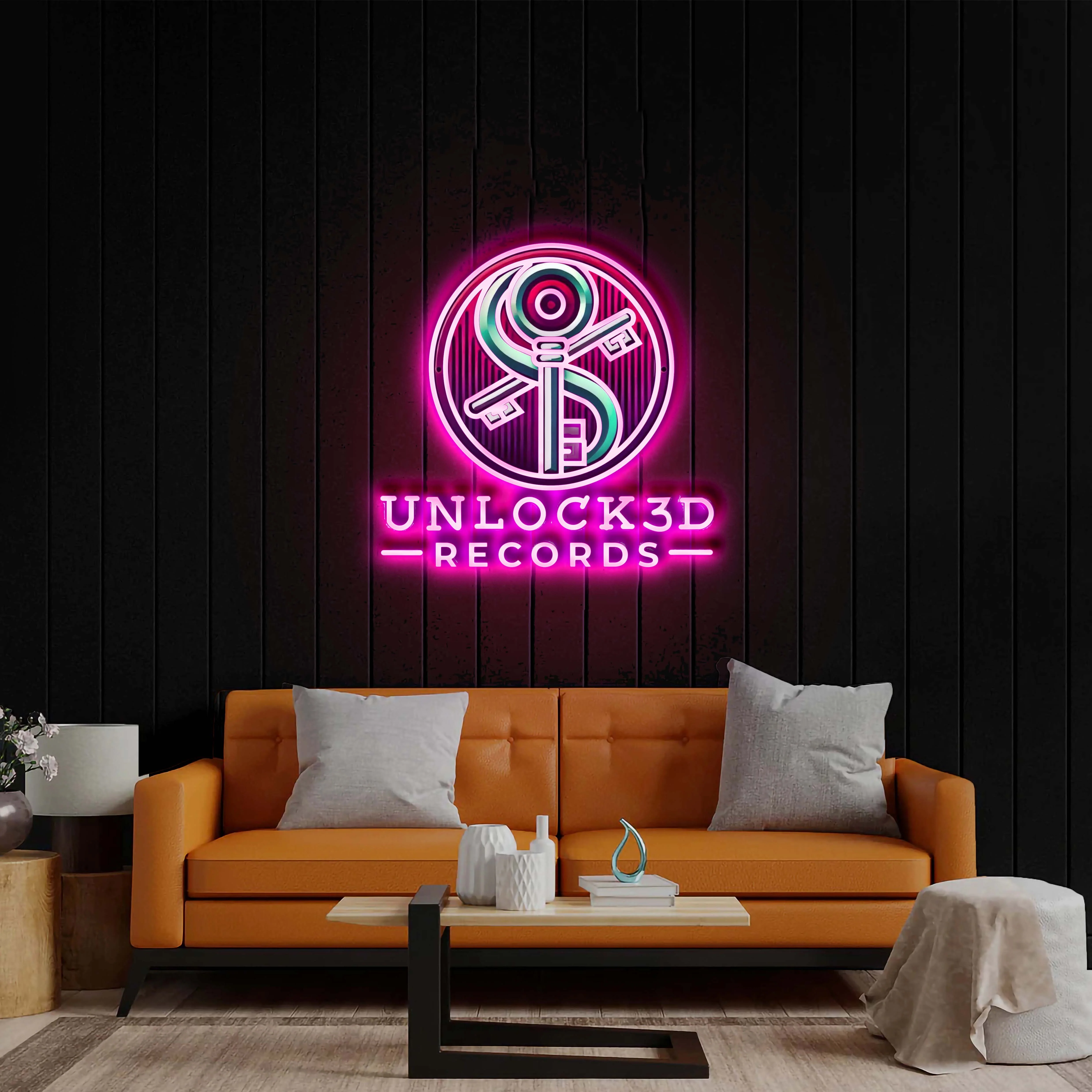 Record Label - Premium Neon Artwork