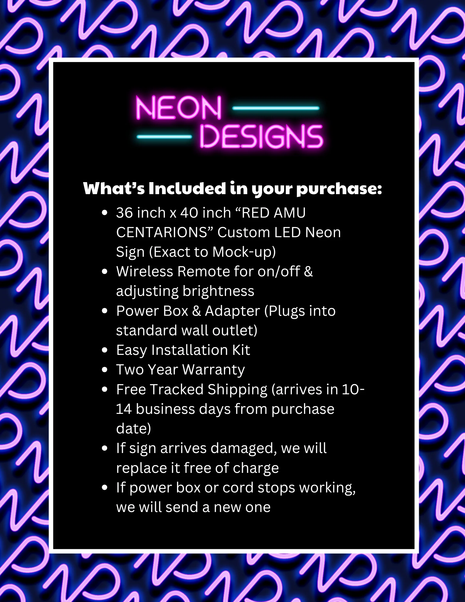 RED AMU CENTARIONS - Premium Neon Artwork - Image 2