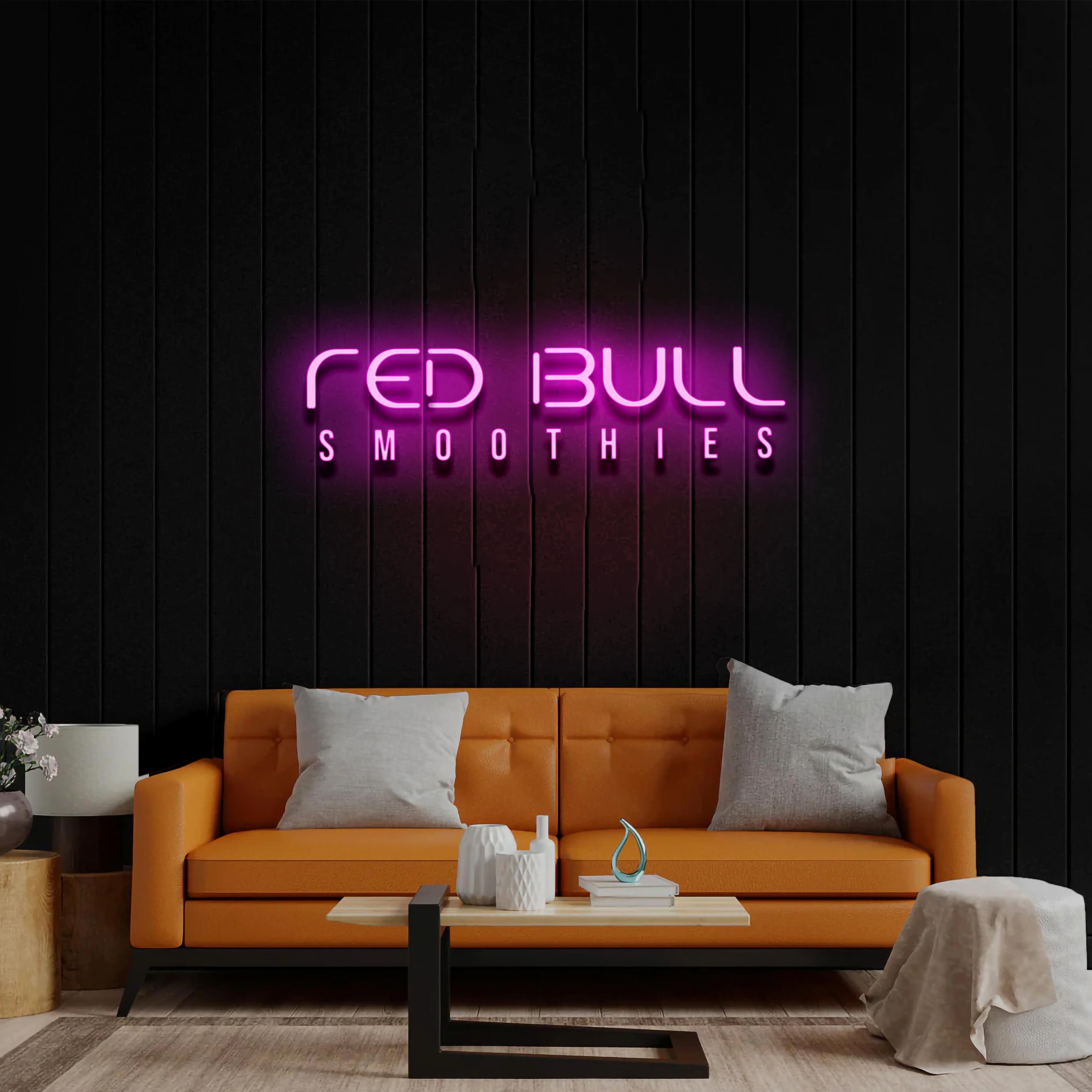 Red Bull Smoothies - Premium Neon Artwork