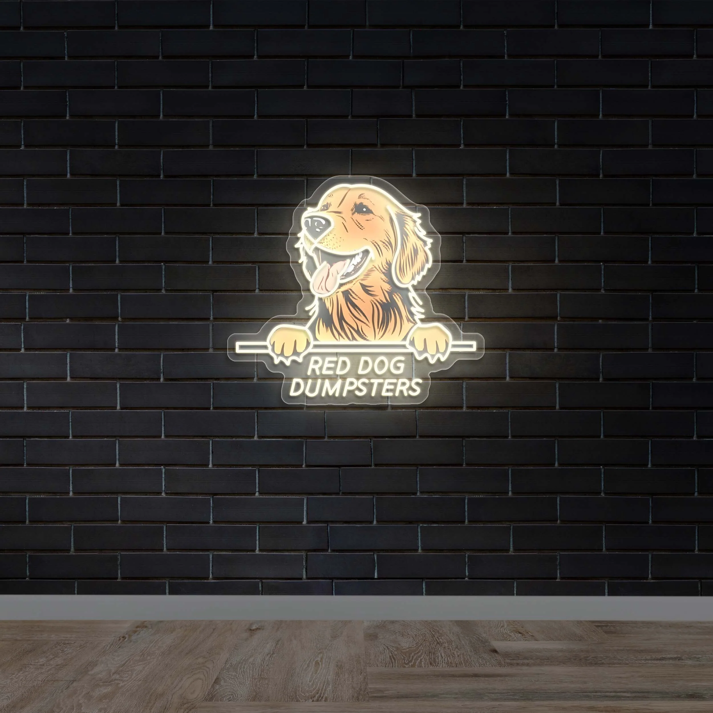 Red Dog Dumpsters - Premium Neon Artwork