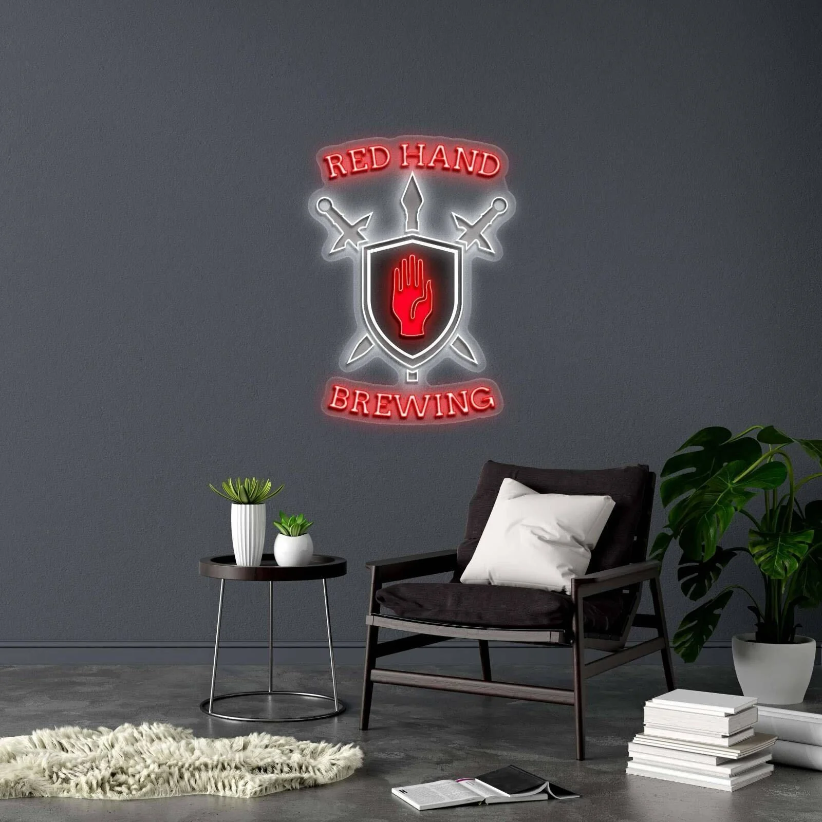 RED HAND BREWING logo | 3rd version - Premium Neon Artwork
