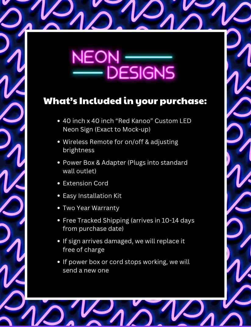 Red Kanoo - Premium Neon Artwork - Image 2