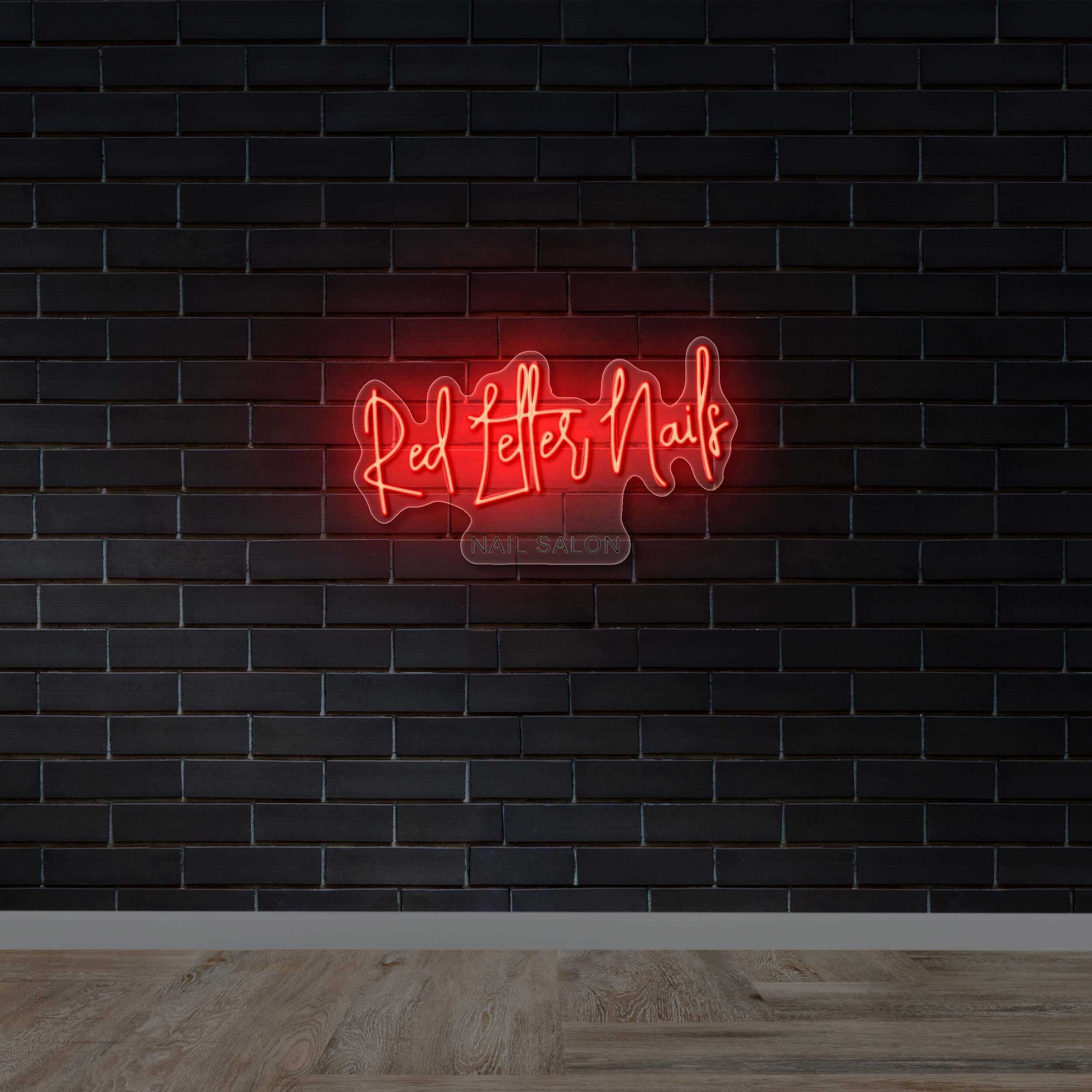 Red Letter Nails - Premium Neon Artwork