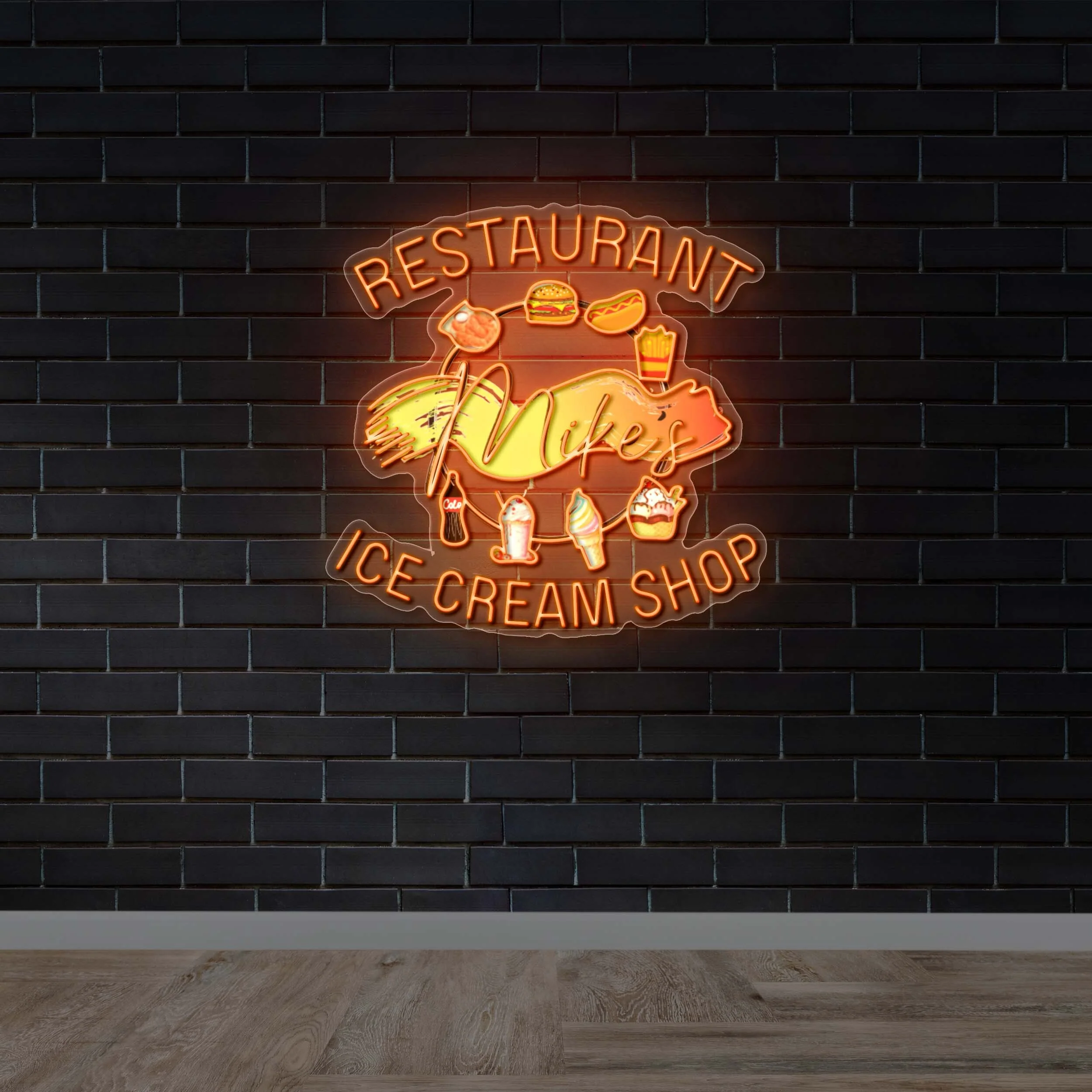 Restaurant & Ice Cream Shop - Premium Neon Artwork - Image 2