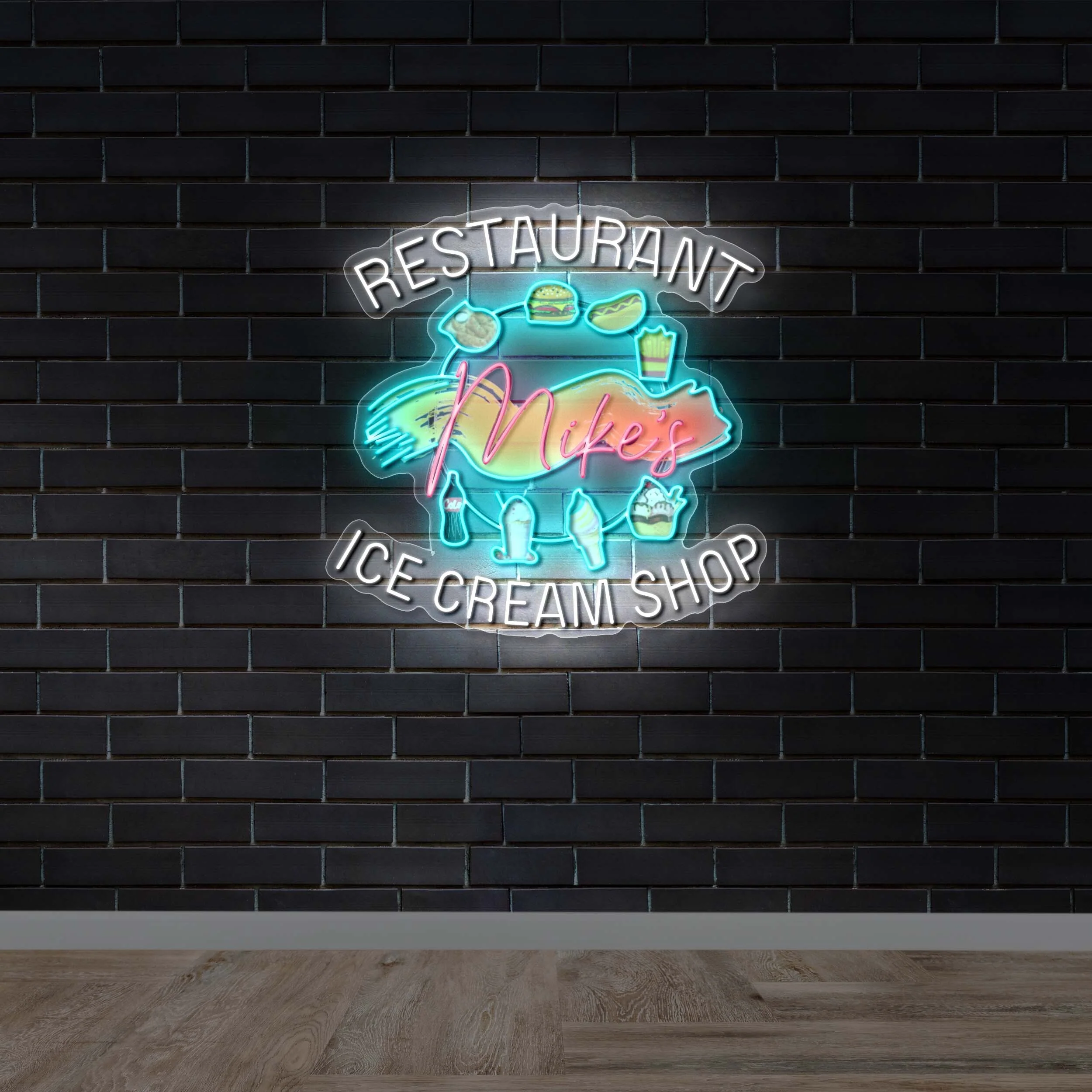 Restaurant & Ice Cream Shop - Premium Neon Artwork - Image 3