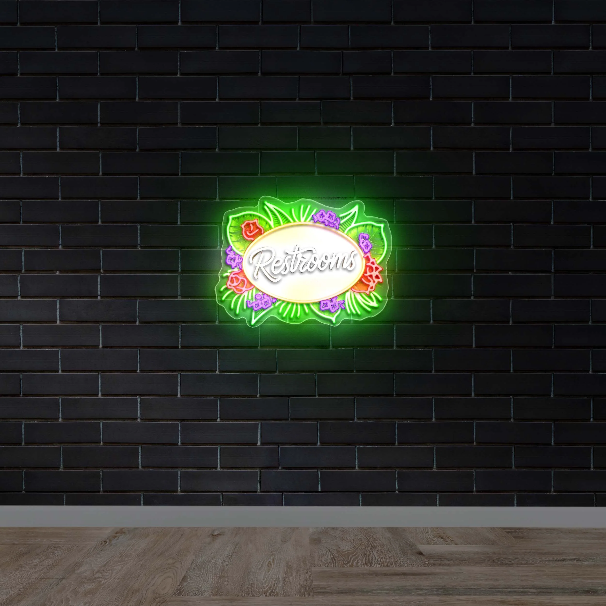 RESTROOMS - Premium Neon Artwork