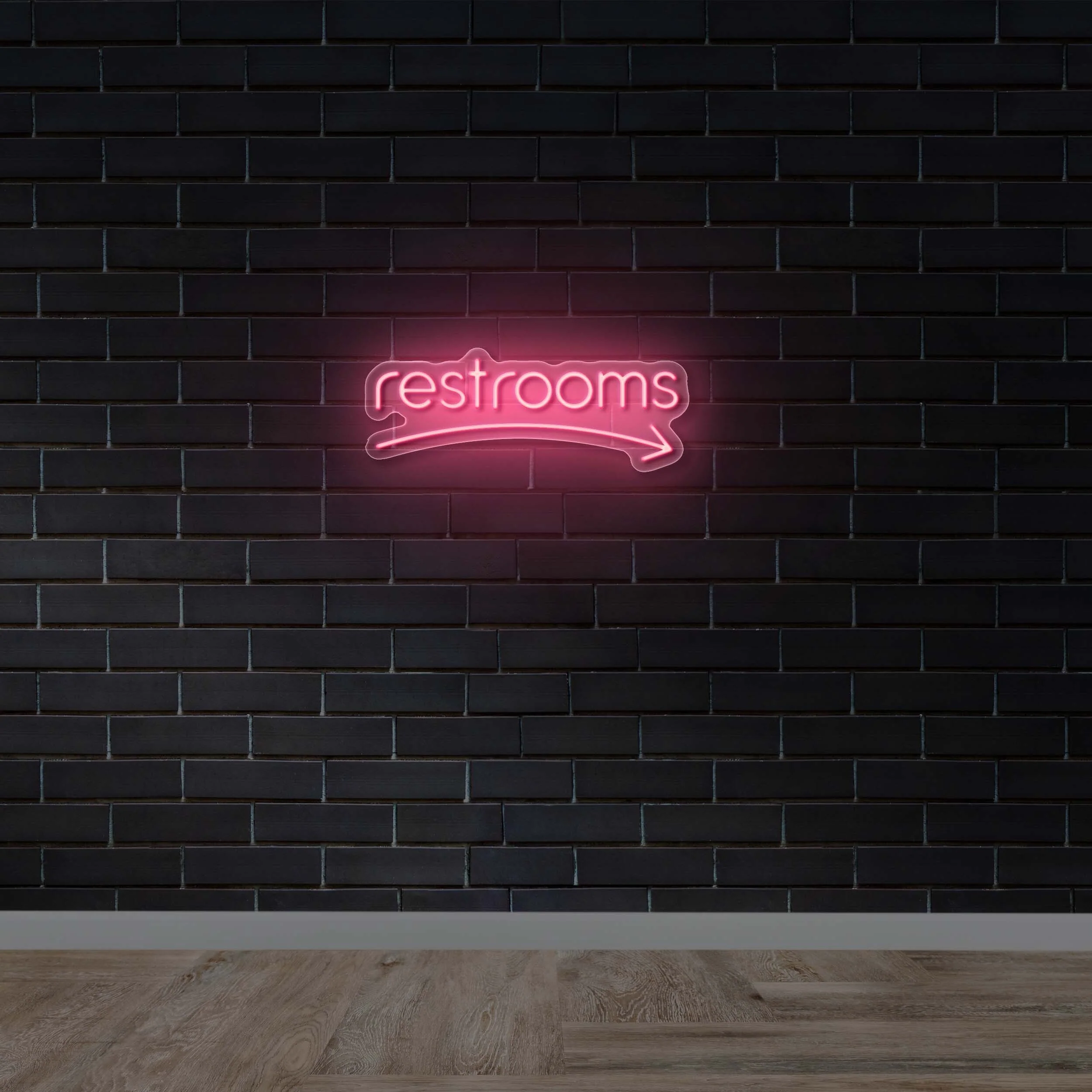 RESTROOMS - Premium Neon Artwork