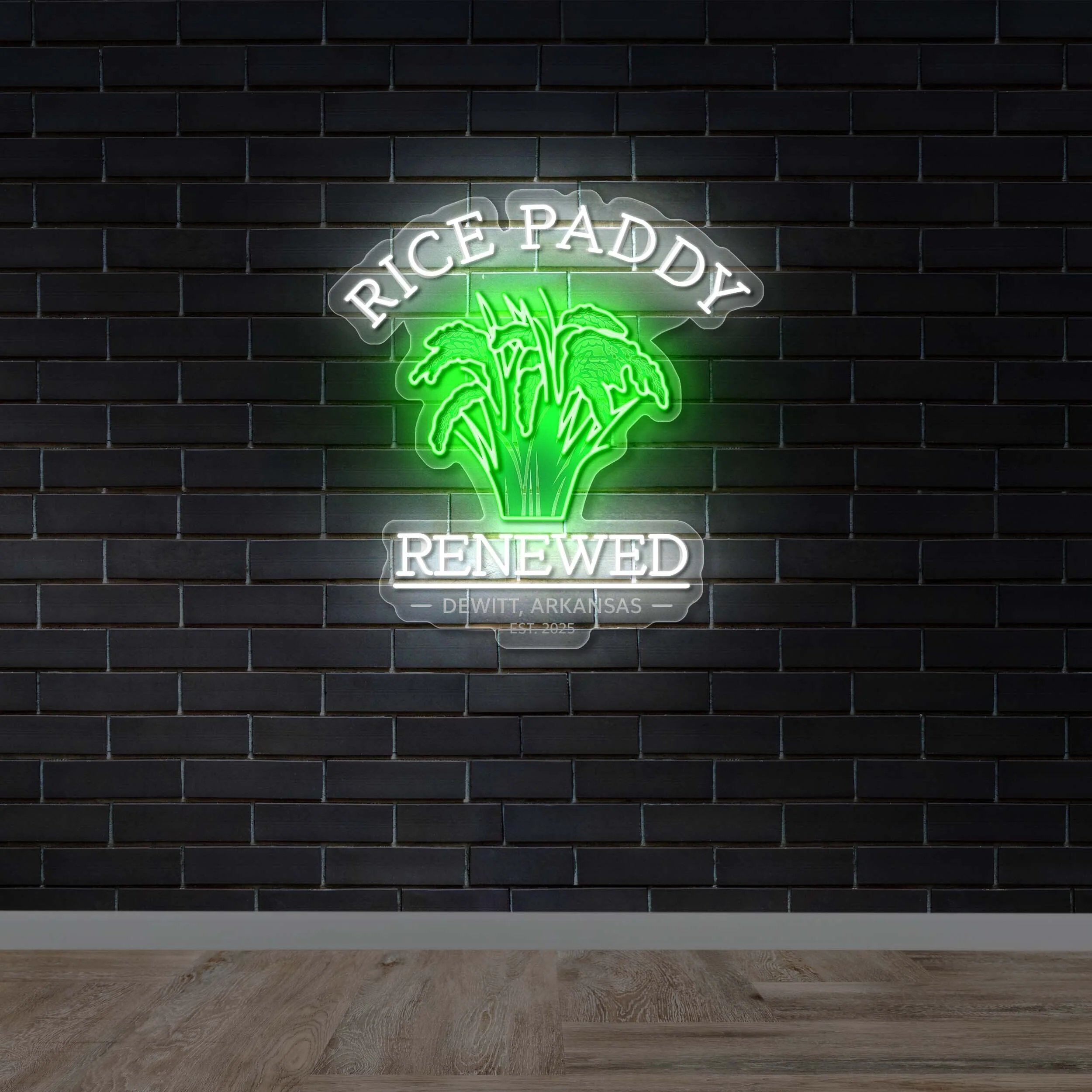 Rice Paddy Renewed – Premium Neon Artwork