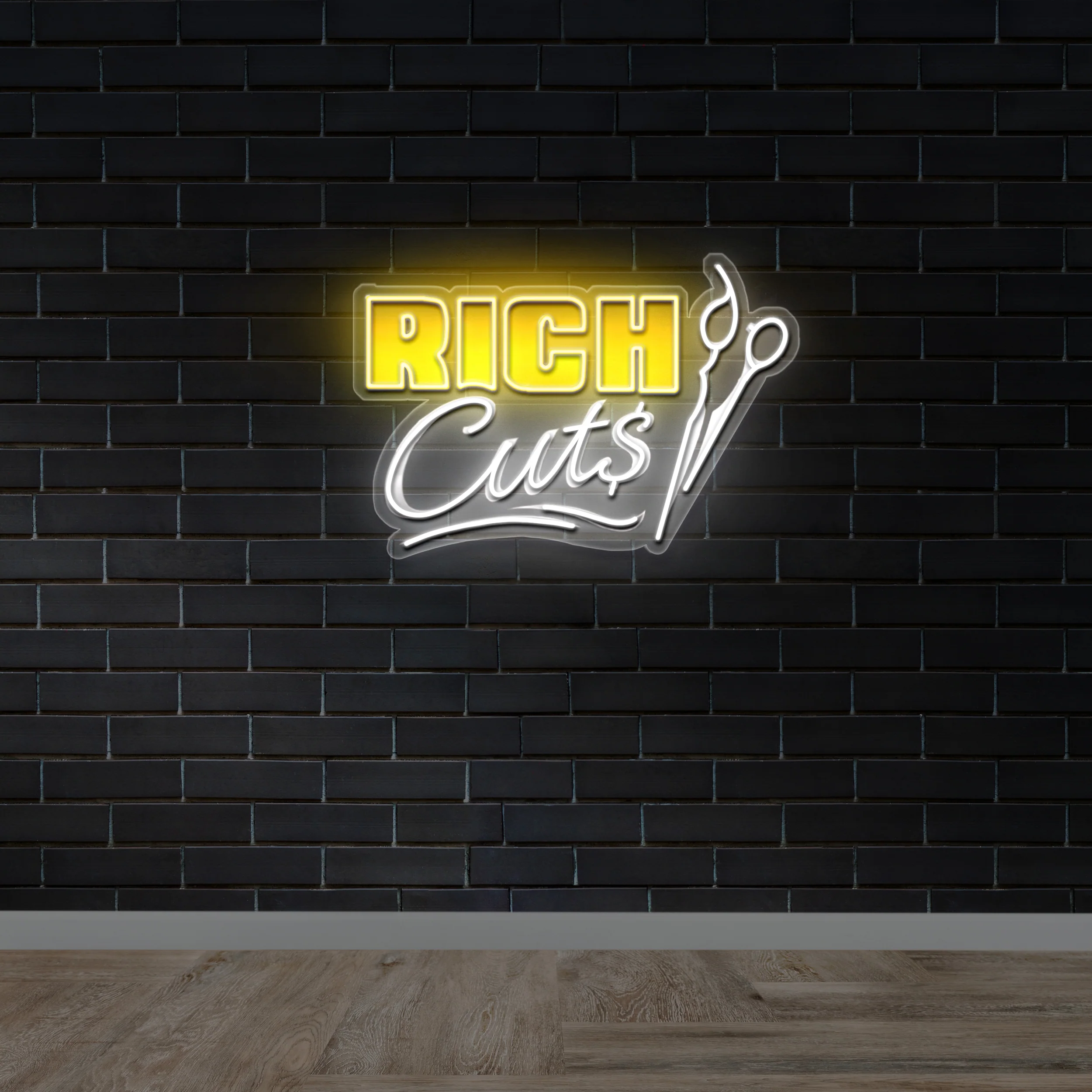 RICH CUTS - Premium Neon Artwork