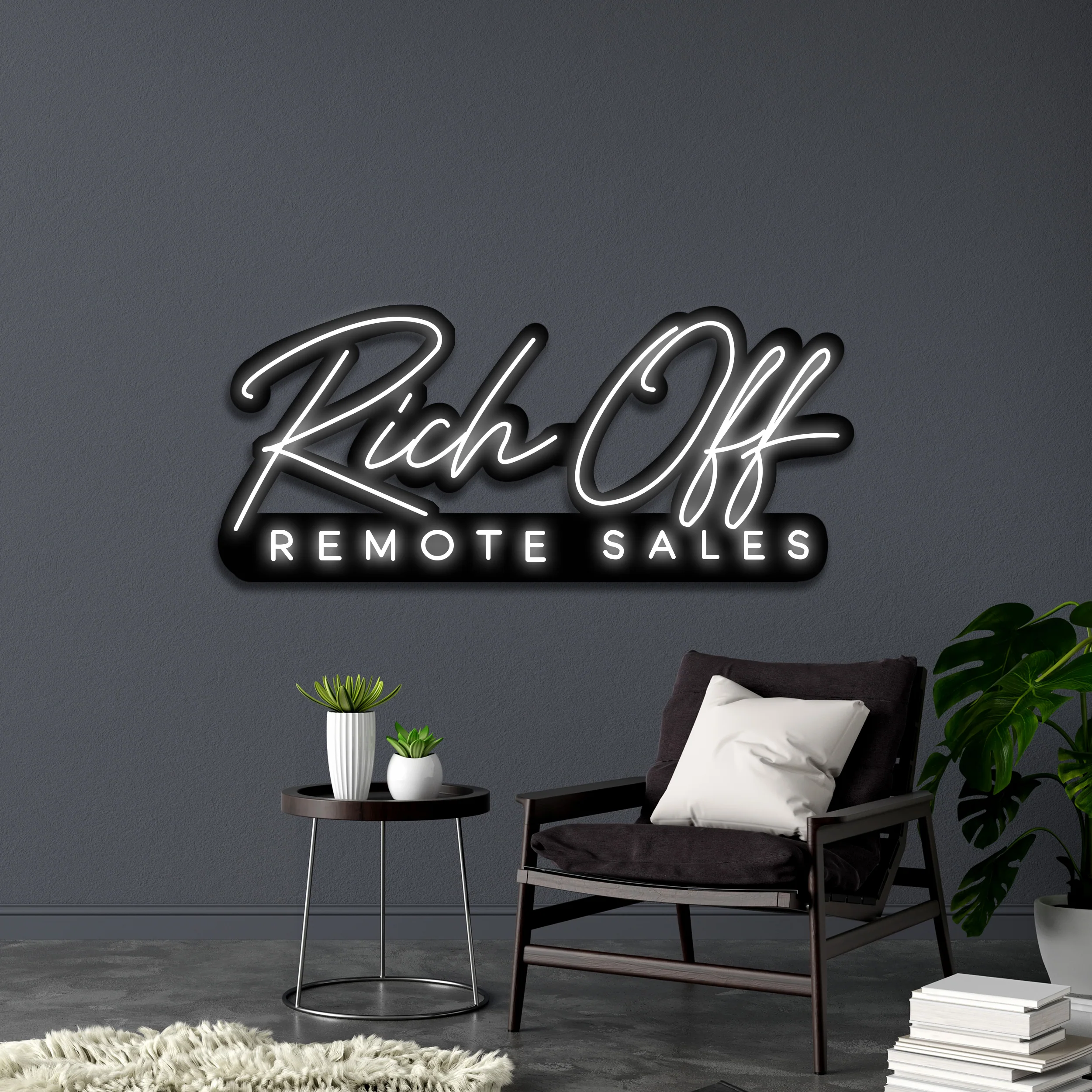 Rich Off Remote Sales - Premium Neon Artwork - Image 2