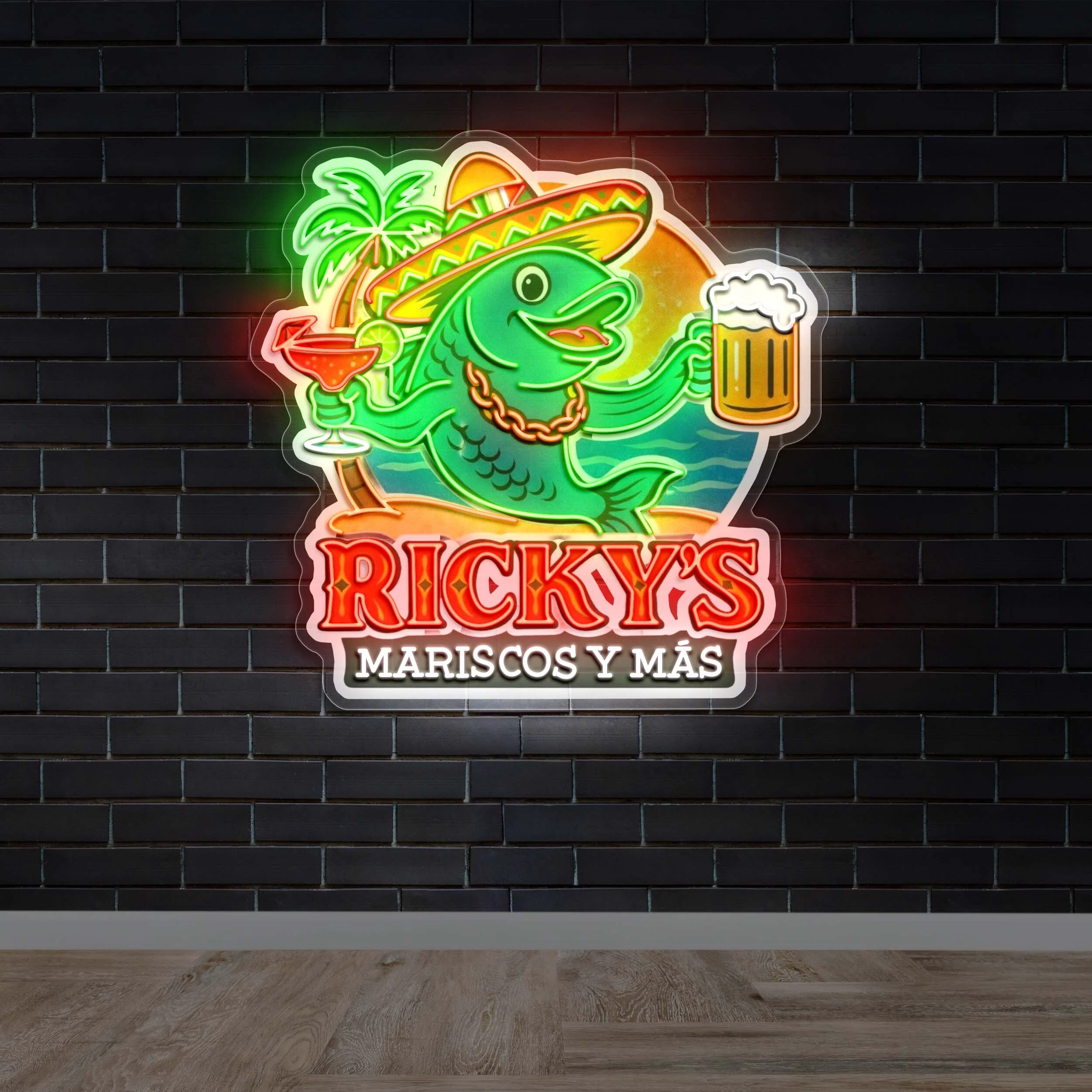 RICKY'S MARISCOS Y MAS - Premium Neon Artwork