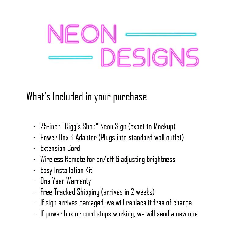 Rigg's Shop - Premium Neon Artwork - Image 2