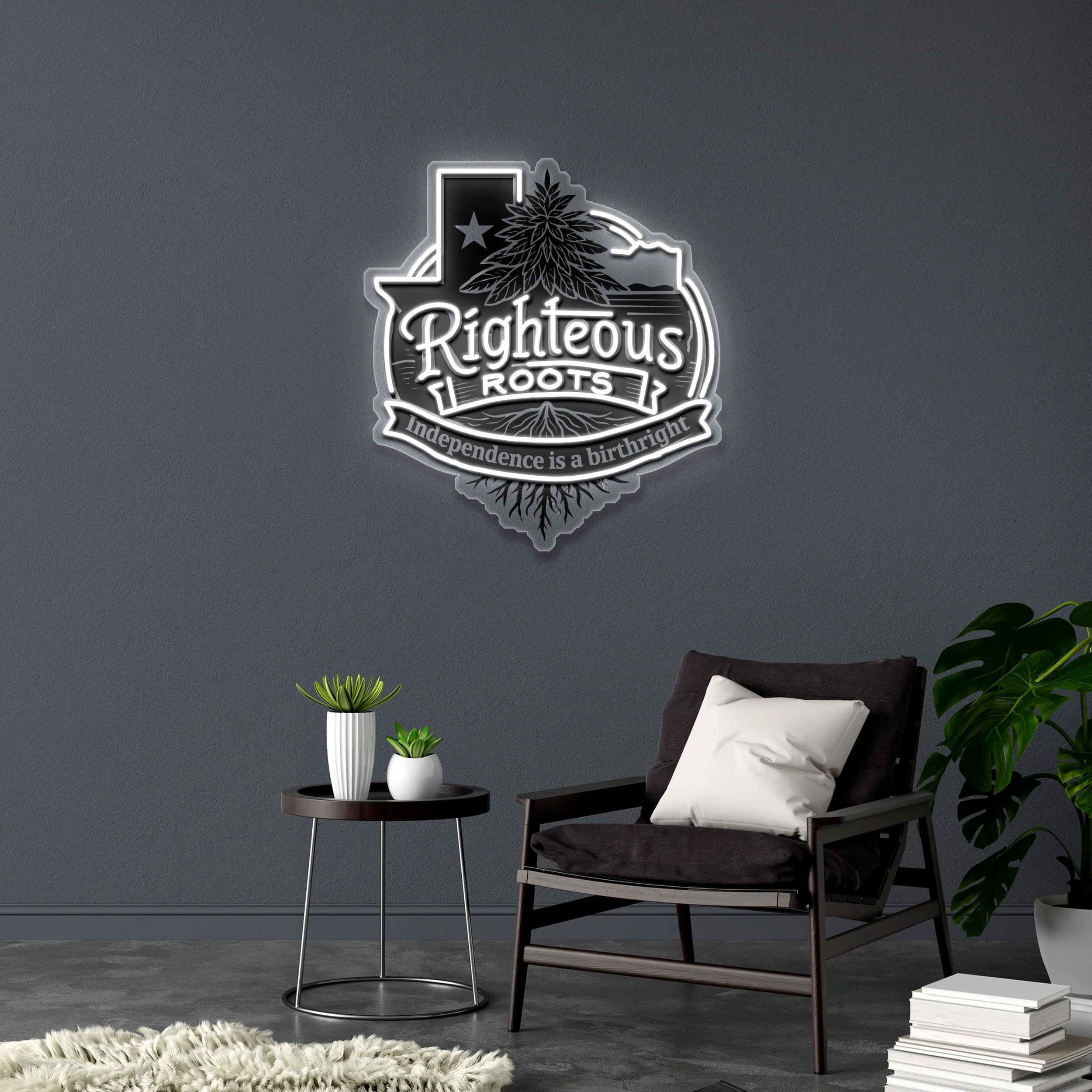 Righteous Roots - Premium Neon Artwork