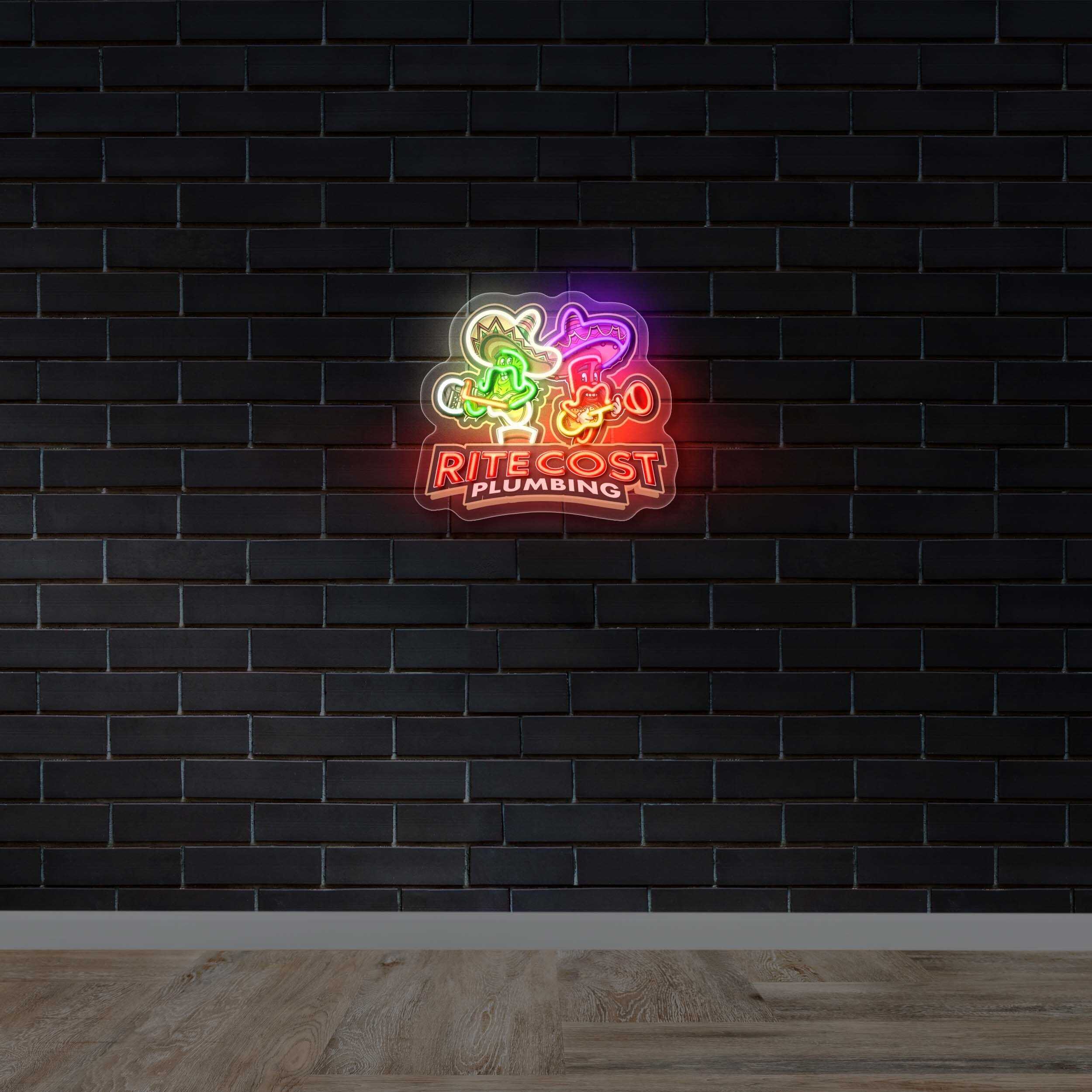 RITE COST PLUMBING - Premium Neon Artwork