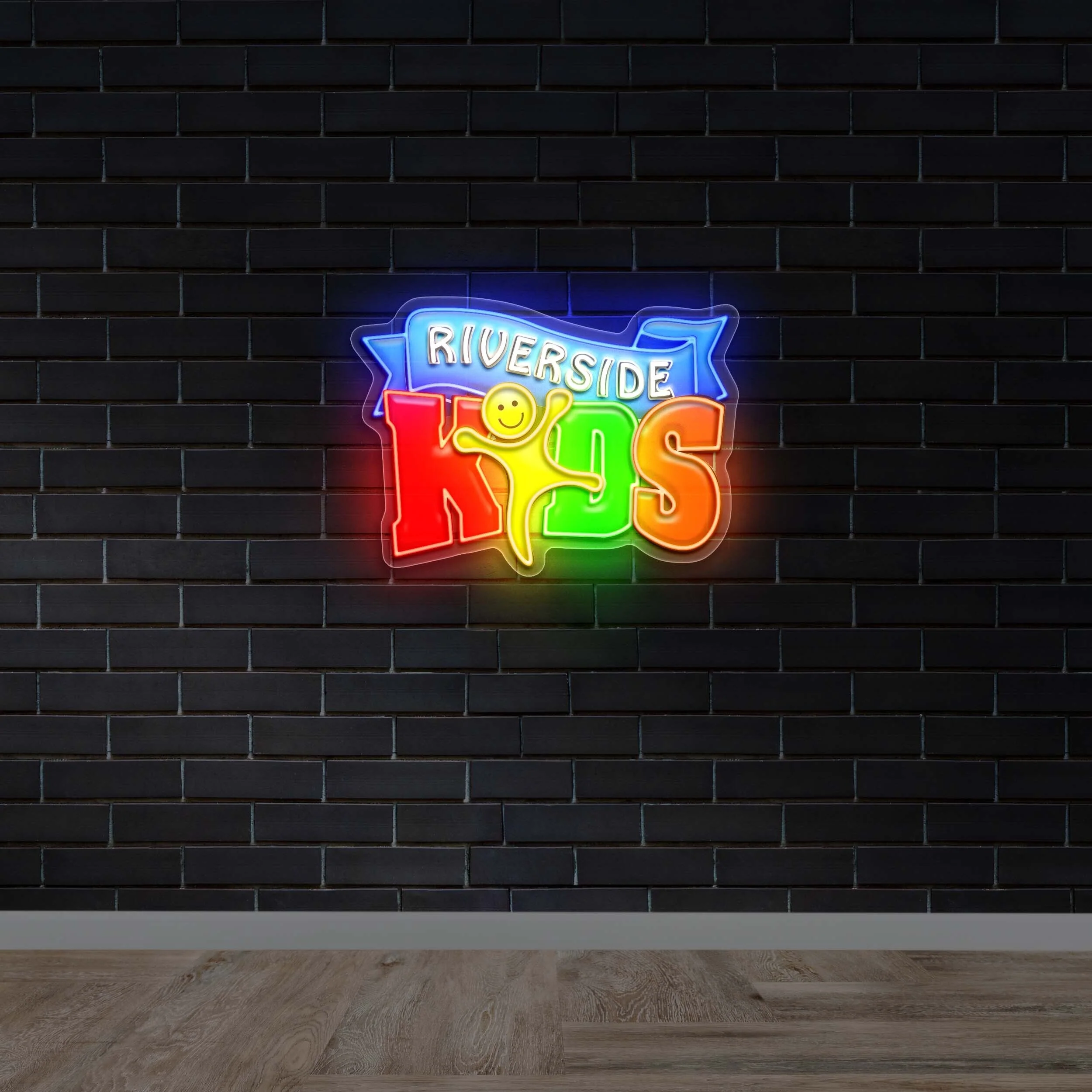 Riverside Kids - Premium Neon Artwork