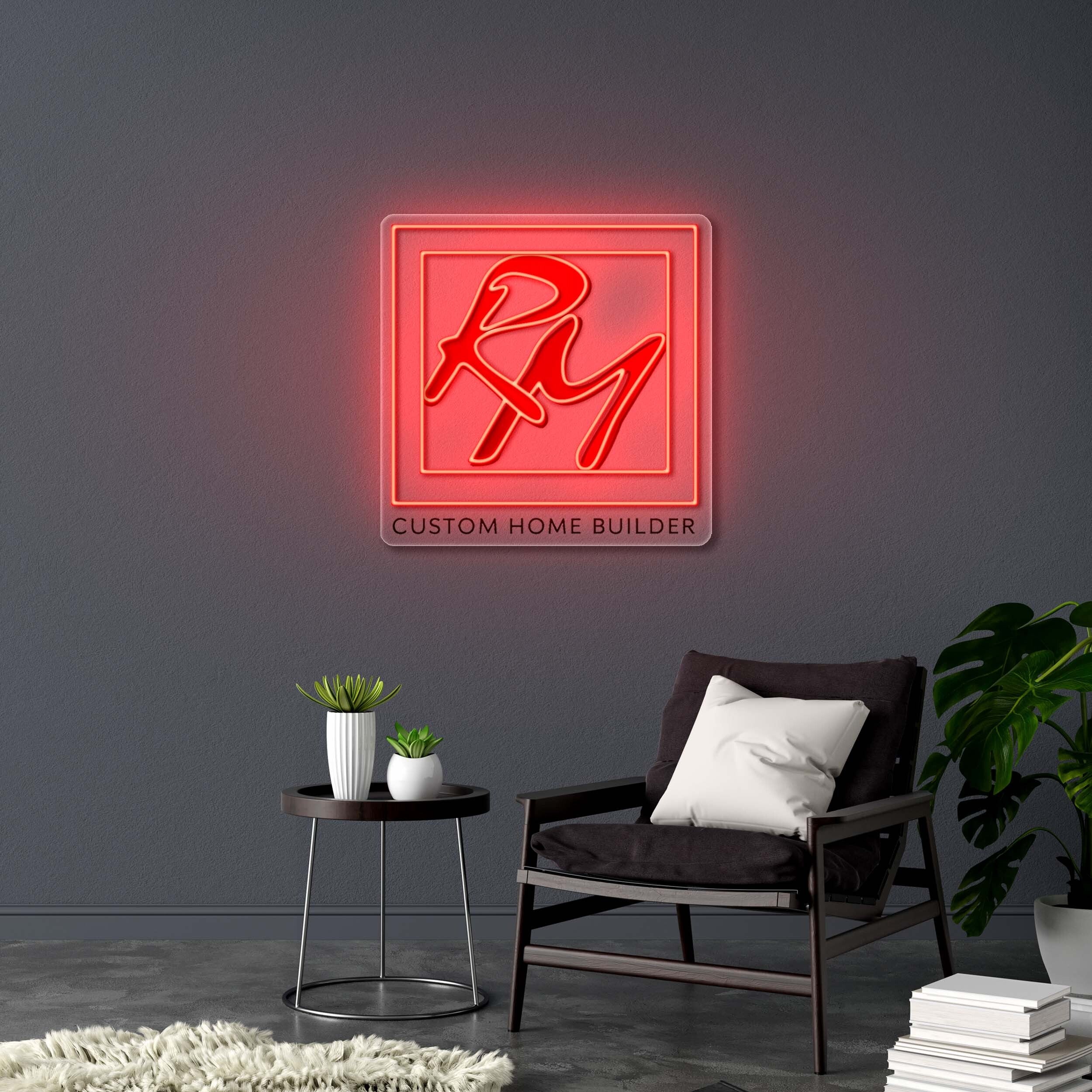 RM with Border | 3rd Version - Premium Neon Artwork