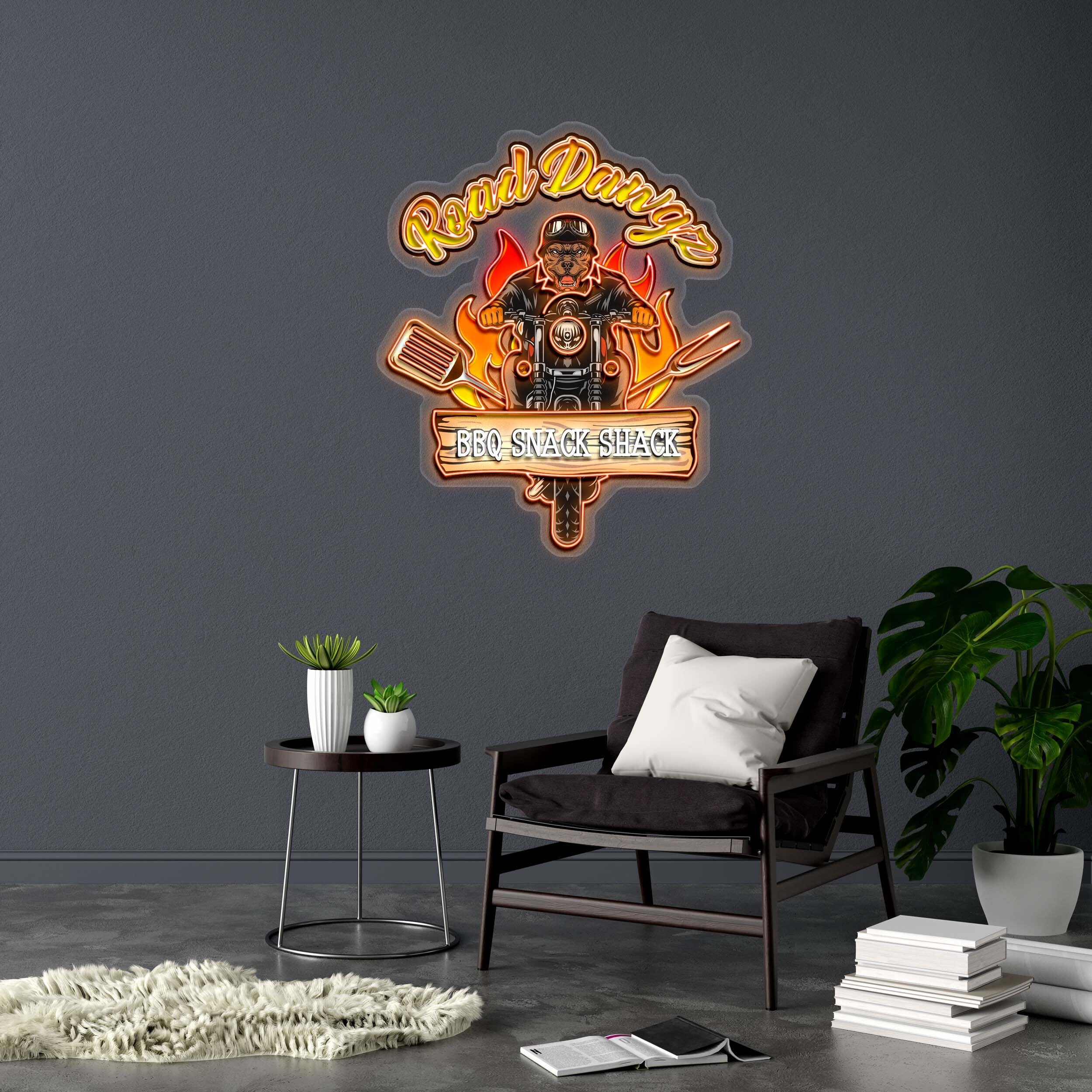 Road Dawgz BBQ SNACK SHACK - Premium Neon Artwork