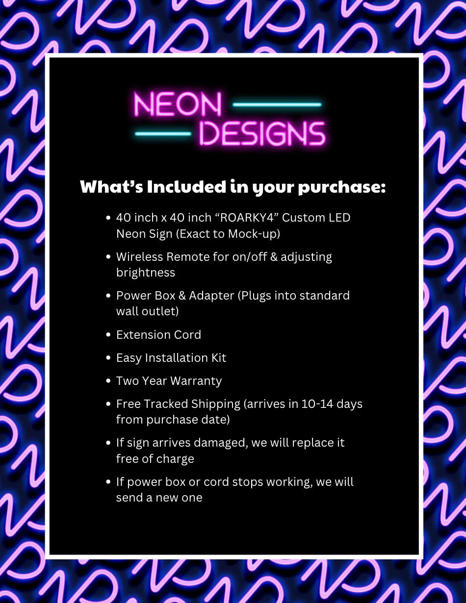 ROARKY4 - Premium Neon Artwork - Image 2
