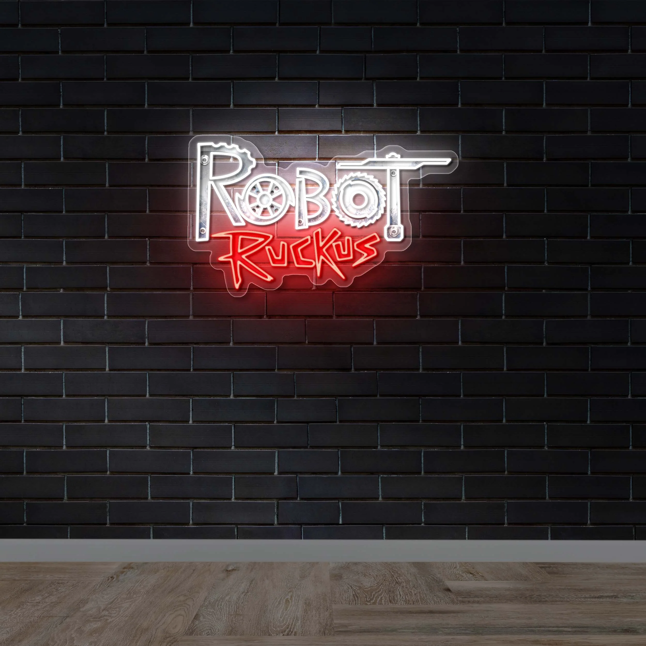 Robot Ruckus - Premium Neon Artwork