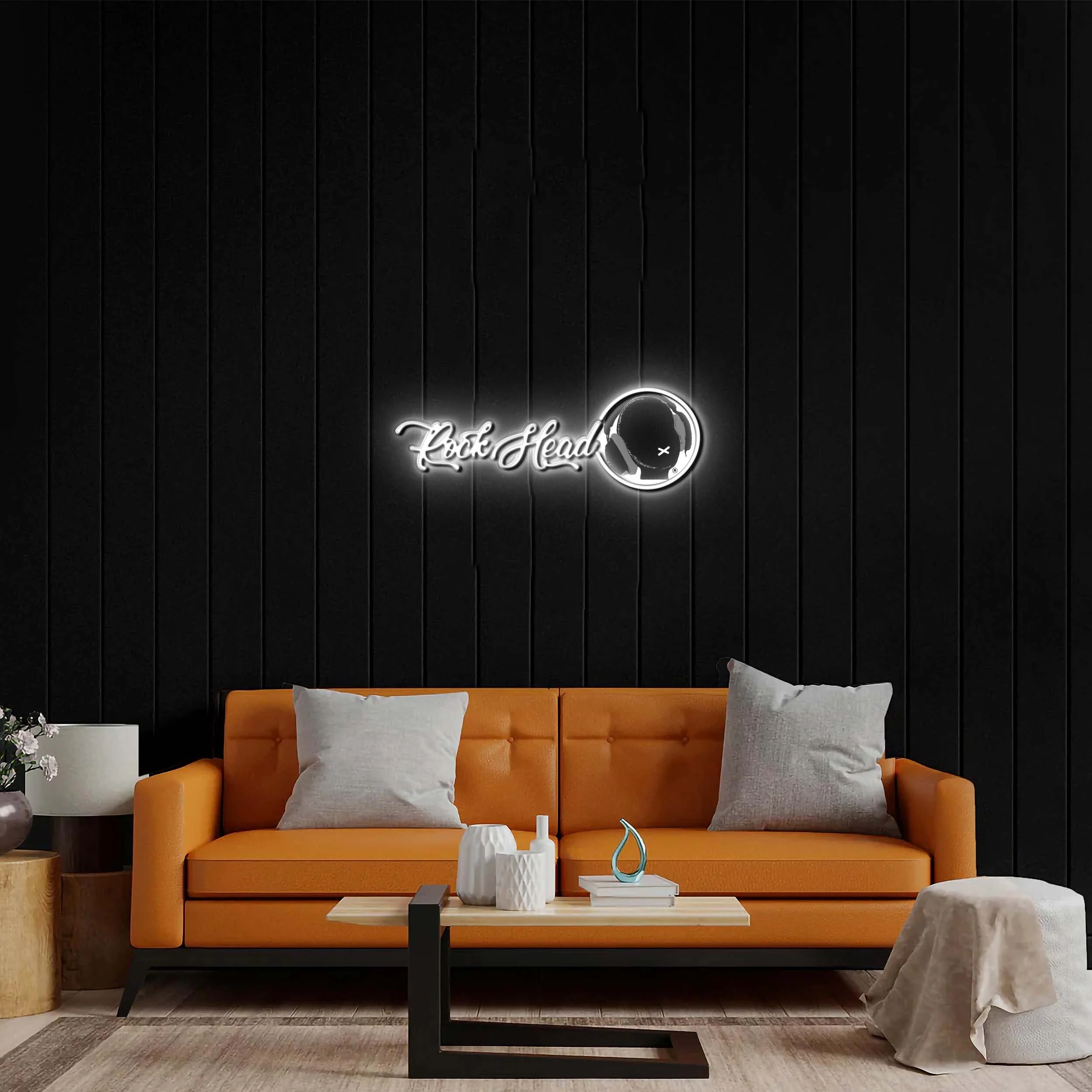 Rock Head - Premium Neon Artwork