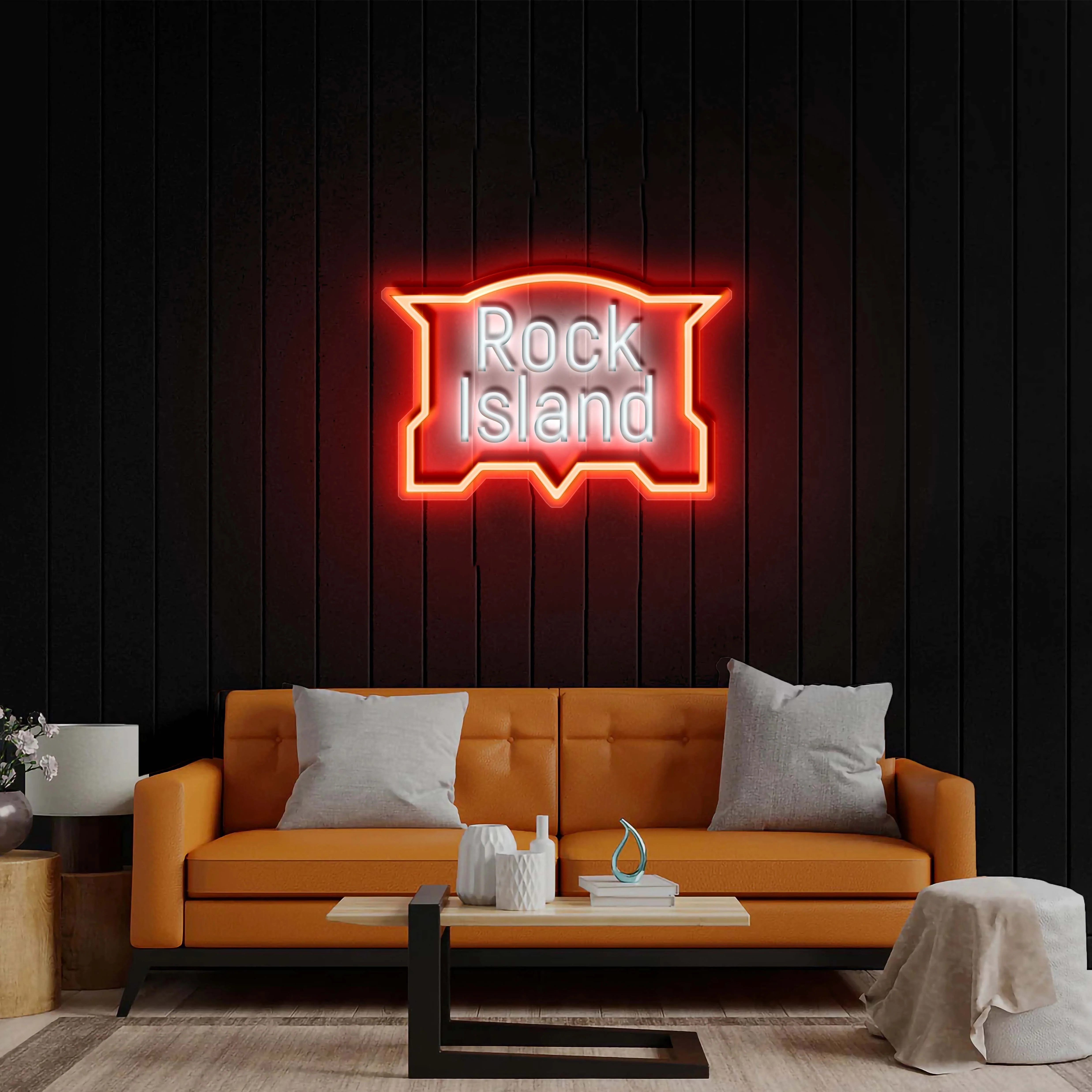 Rock Island – Premium Neon Artwork
