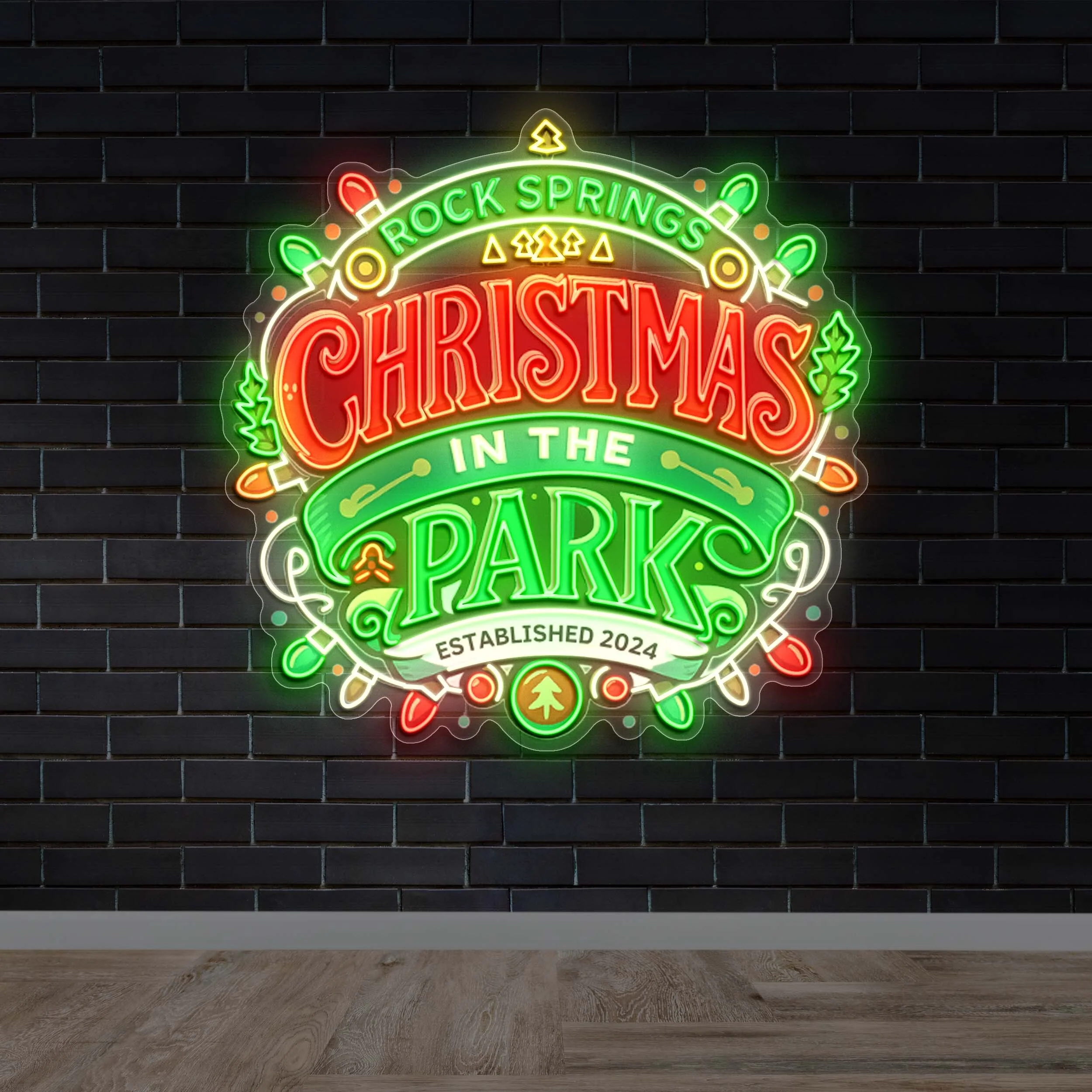 Rock Springs Christmas in the Park - Premium Neon Artwork