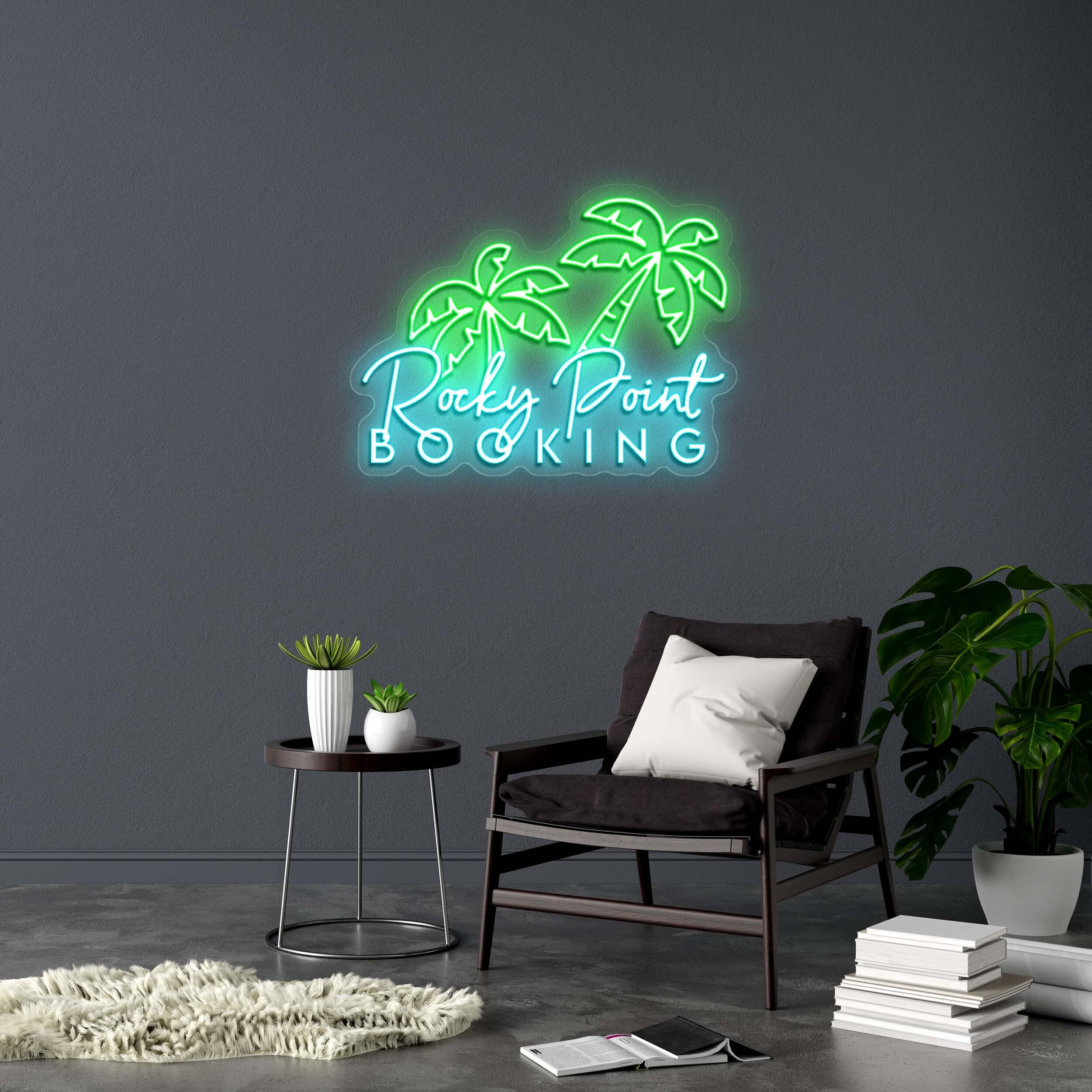 Rocky Point Booking - Premium Neon Artwork