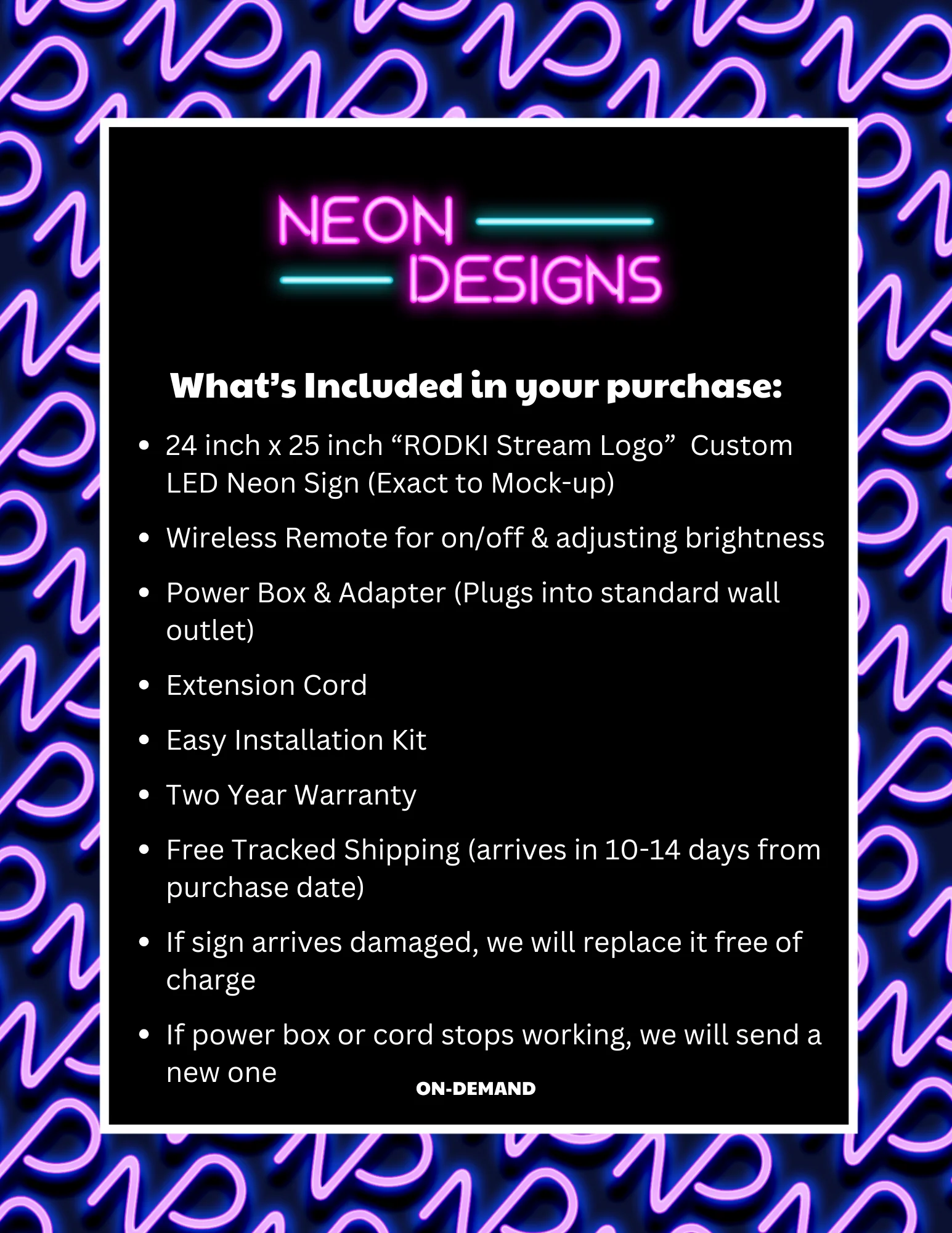 RODKI Stream Logo - Premium Neon Artwork - Image 2