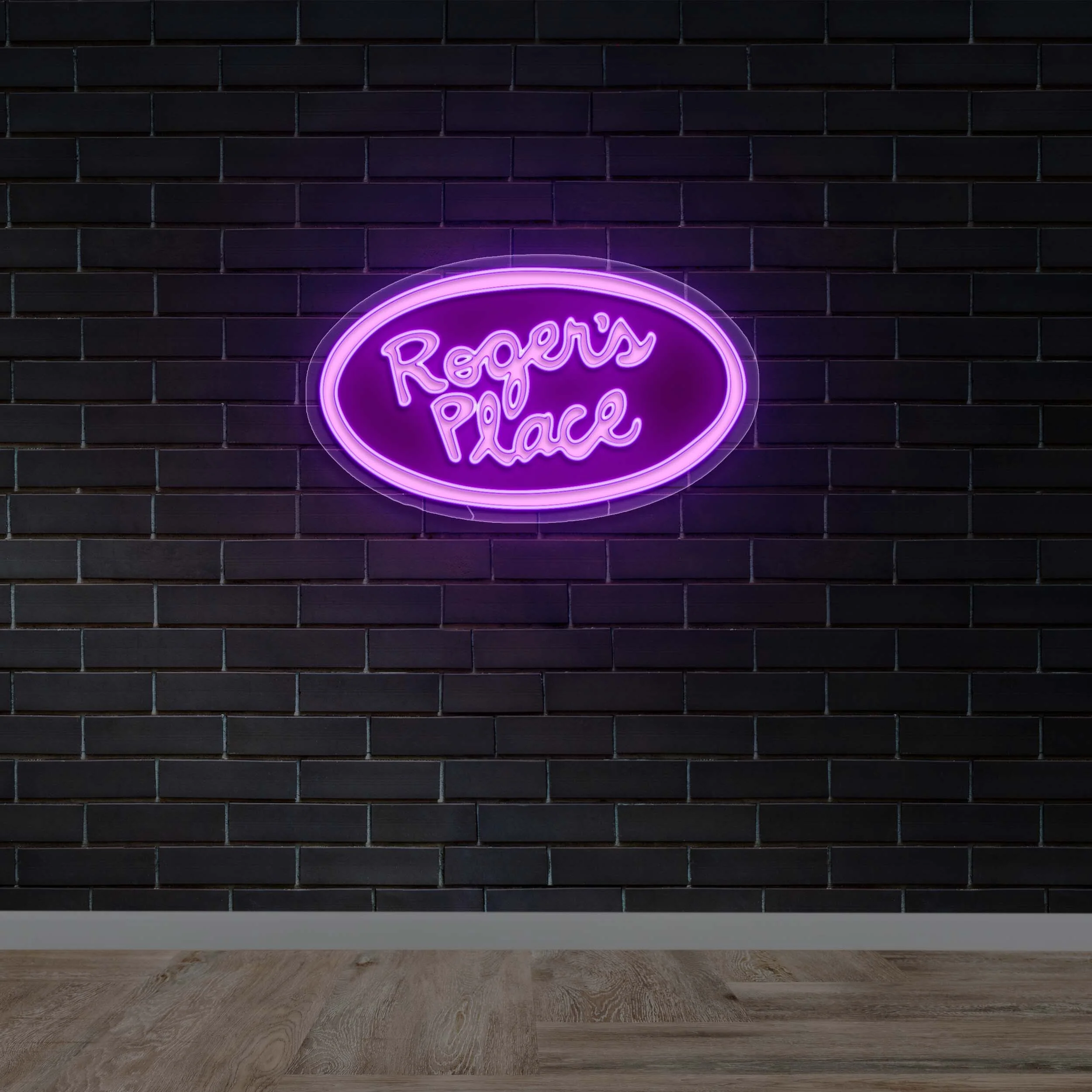 Roger’s Place Circle Sign - Premium Neon Artwork