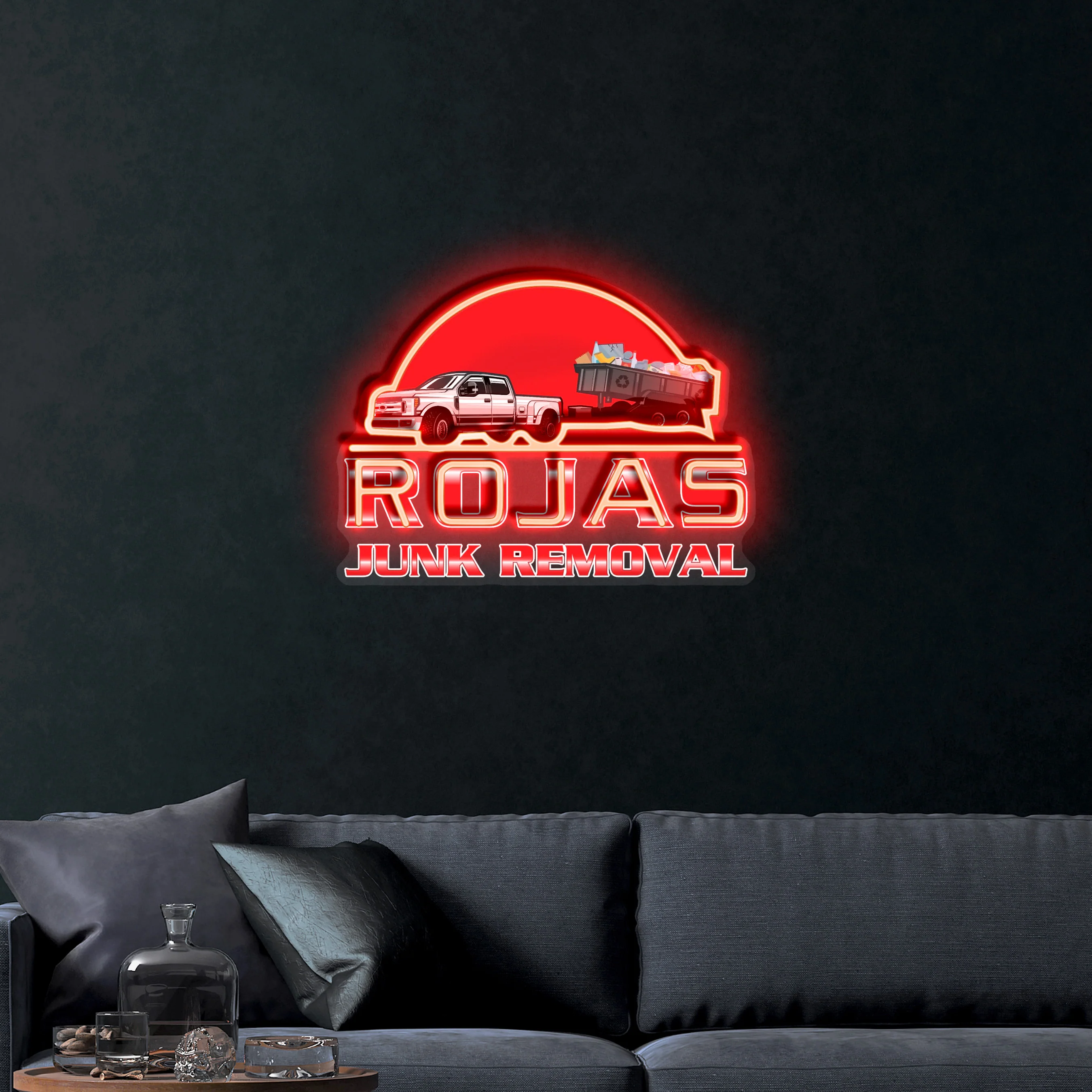 ROJAS JUNK REMOVAL – Premium Neon Artwork - Image 2