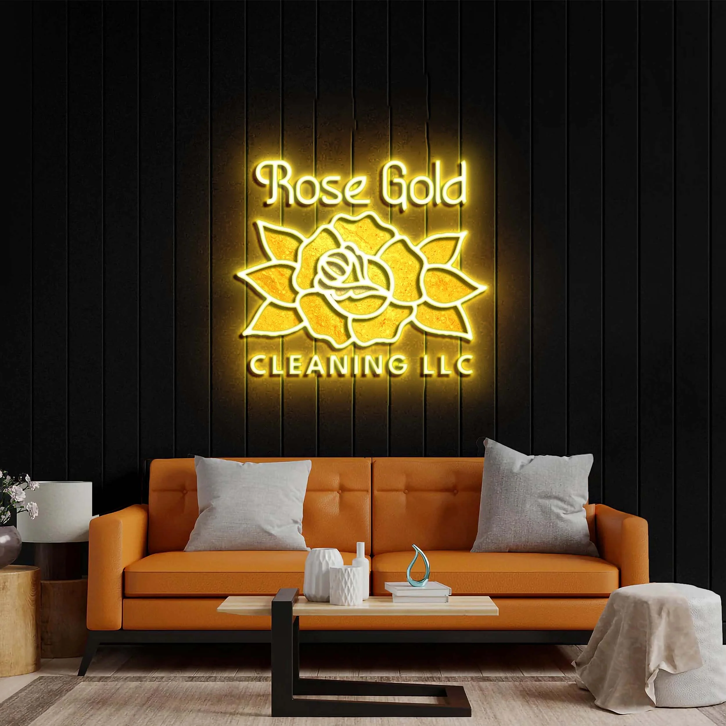 Rose Gold - Premium Neon Artwork