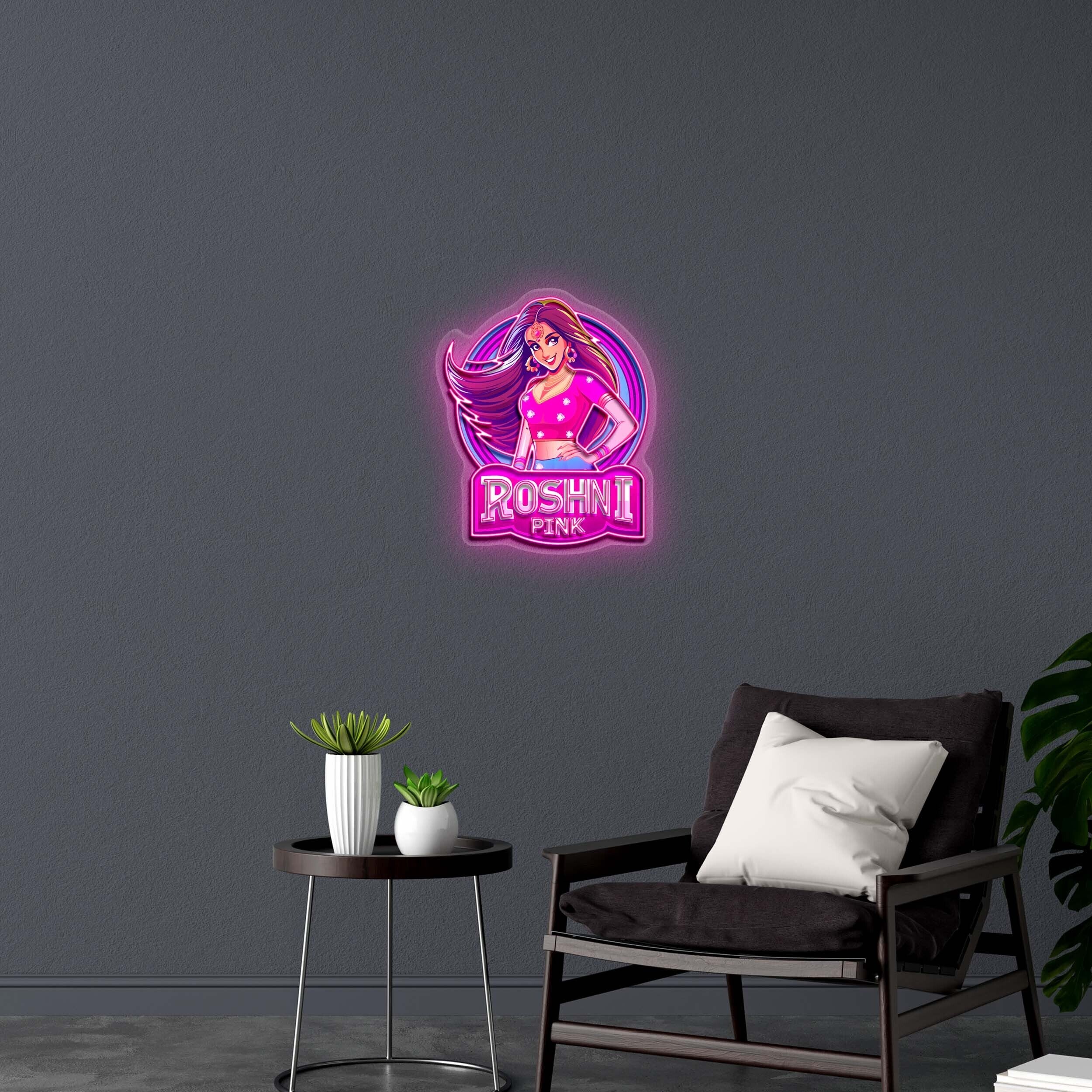 ROSHN I PINK - Premium Neon Artwork