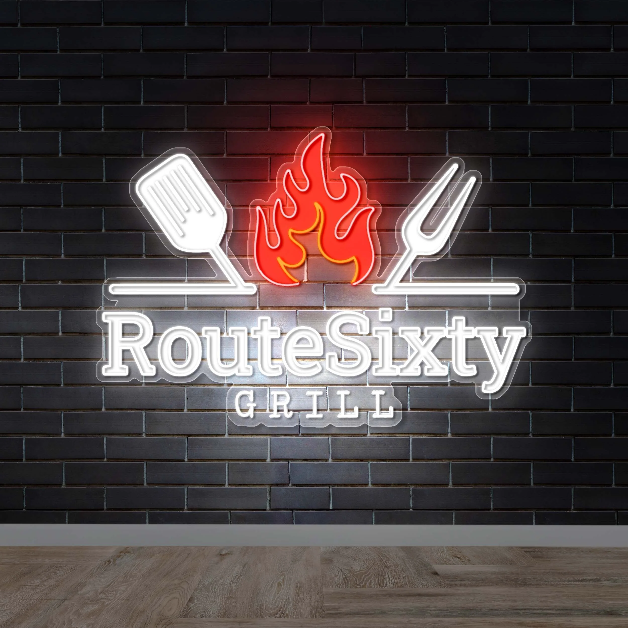 Route Sixty Grill - Premium Neon Artwork