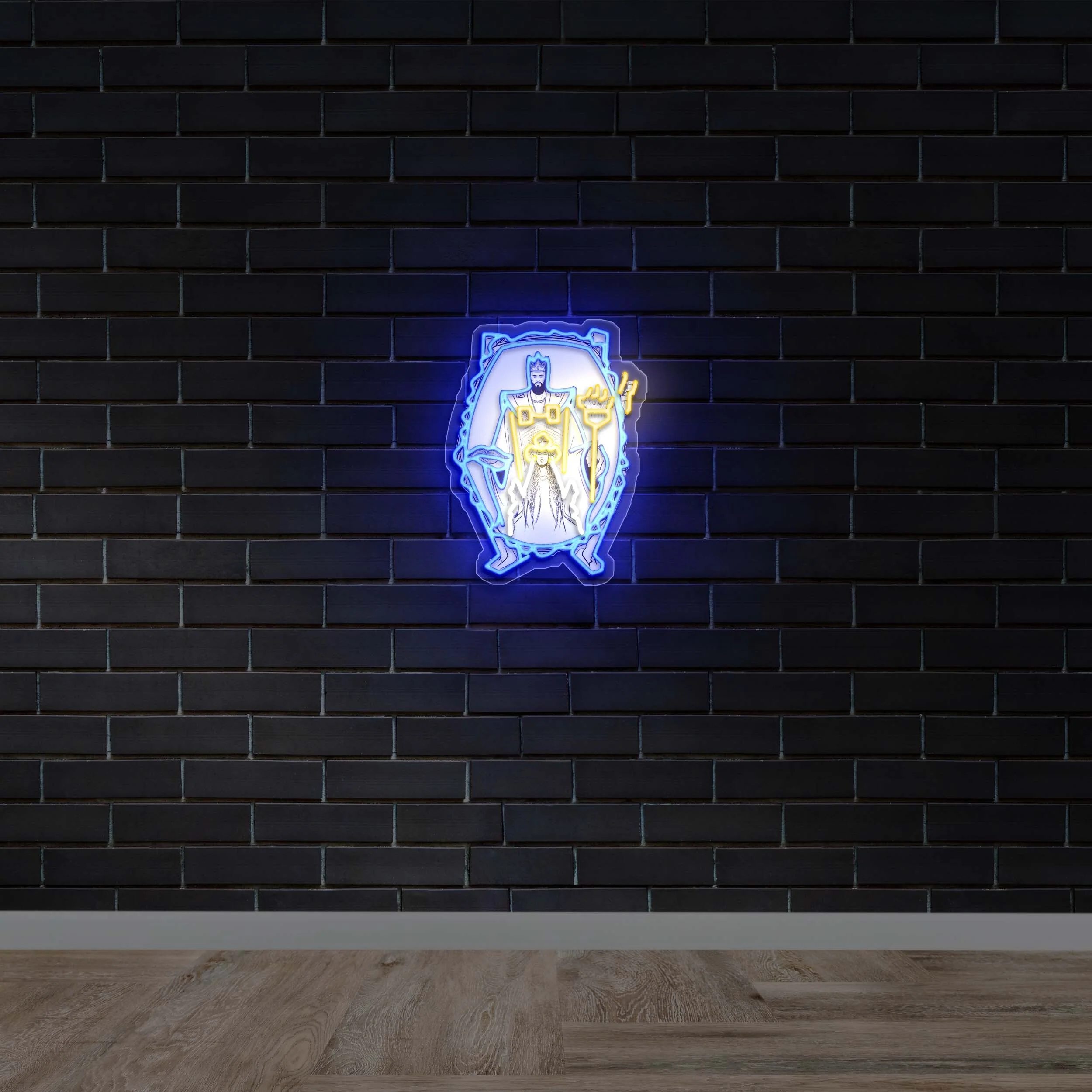 Royal Crest Emblem - Premium Neon Artwork
