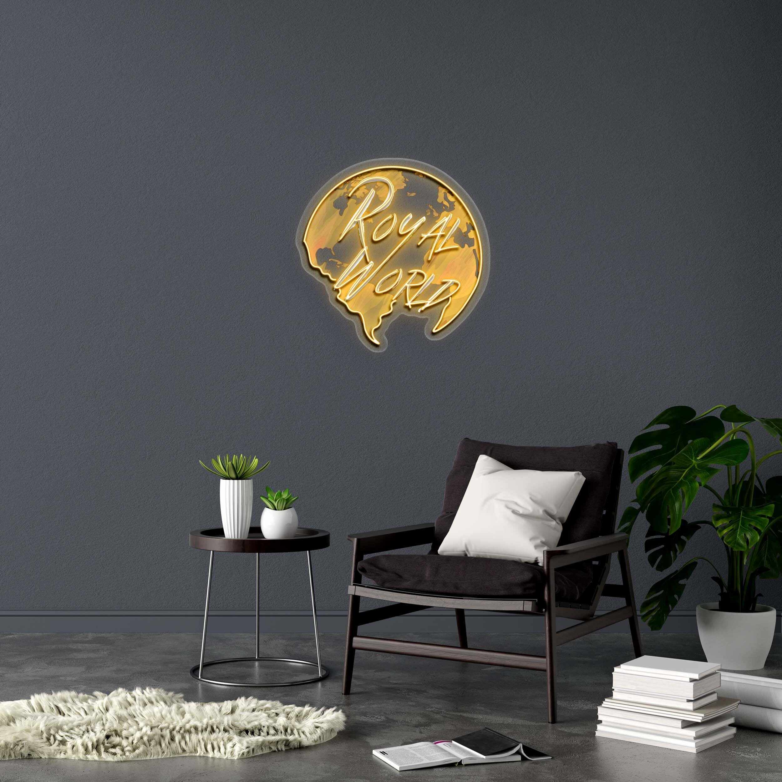 ROYAL WORLD - Premium Neon Artwork