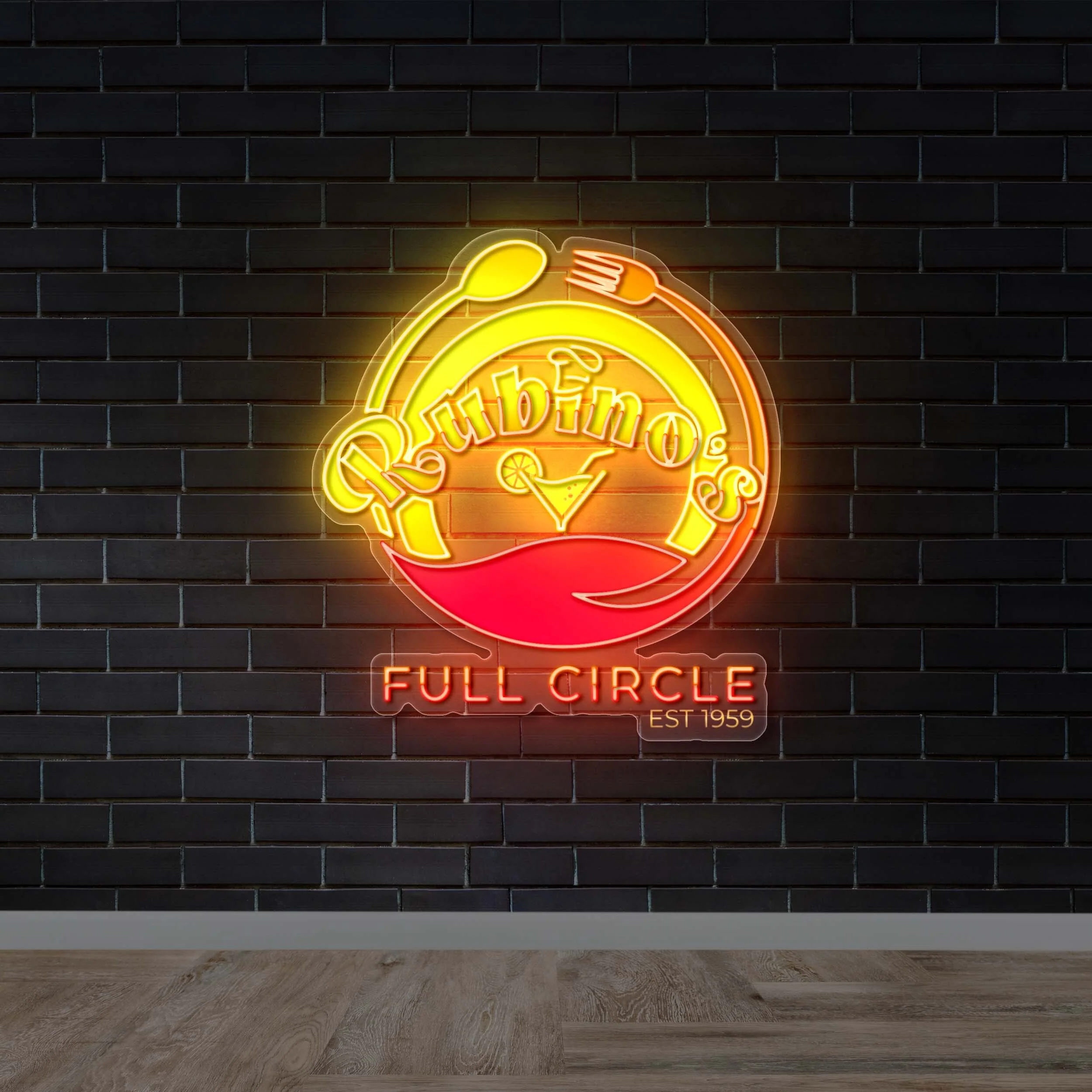 Rubino's Full Circle - Premium Neon Artwork